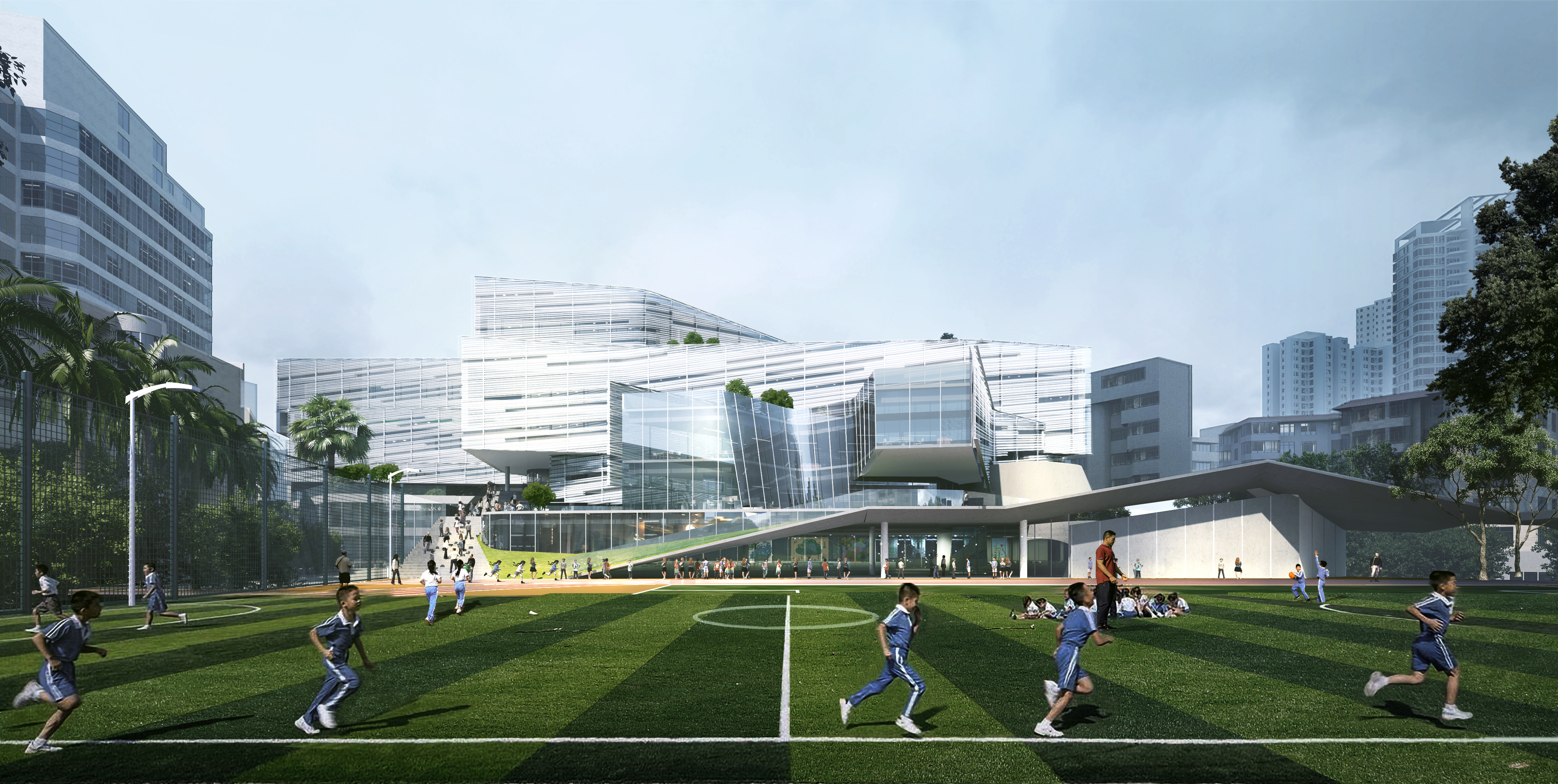 在建方案 | 城市里的梯田校园：深圳翠竹外国语学校 / Link-Arc建筑事务所-14