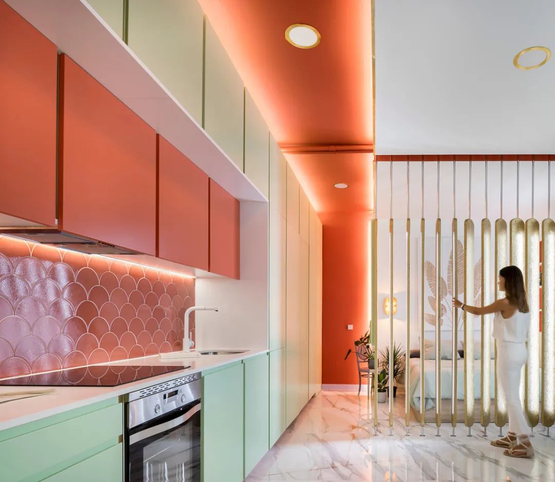色彩斑斓的 55㎡公寓丨西班牙马德里丨OOIIO 建筑团队-14