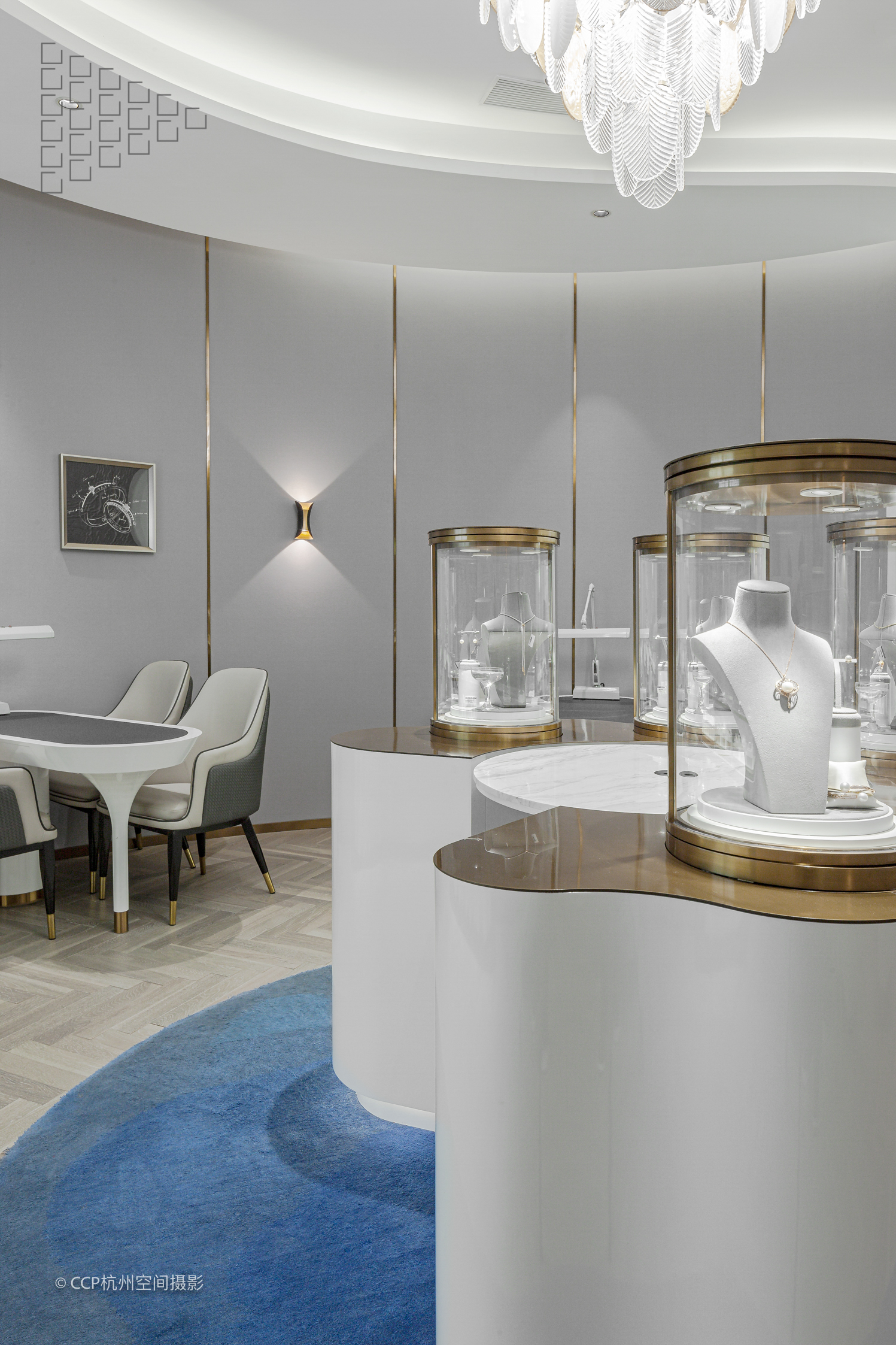 弧线美学｜工装空间珠宝店实景拍摄案例丨中国郑州丨双邑-18
