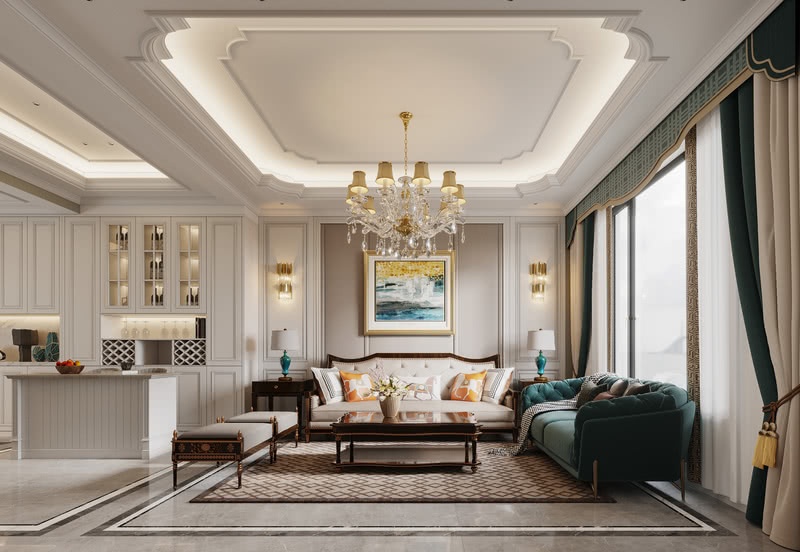 新田欧式别墅 | 洛可可风演绎时尚高雅空间-11