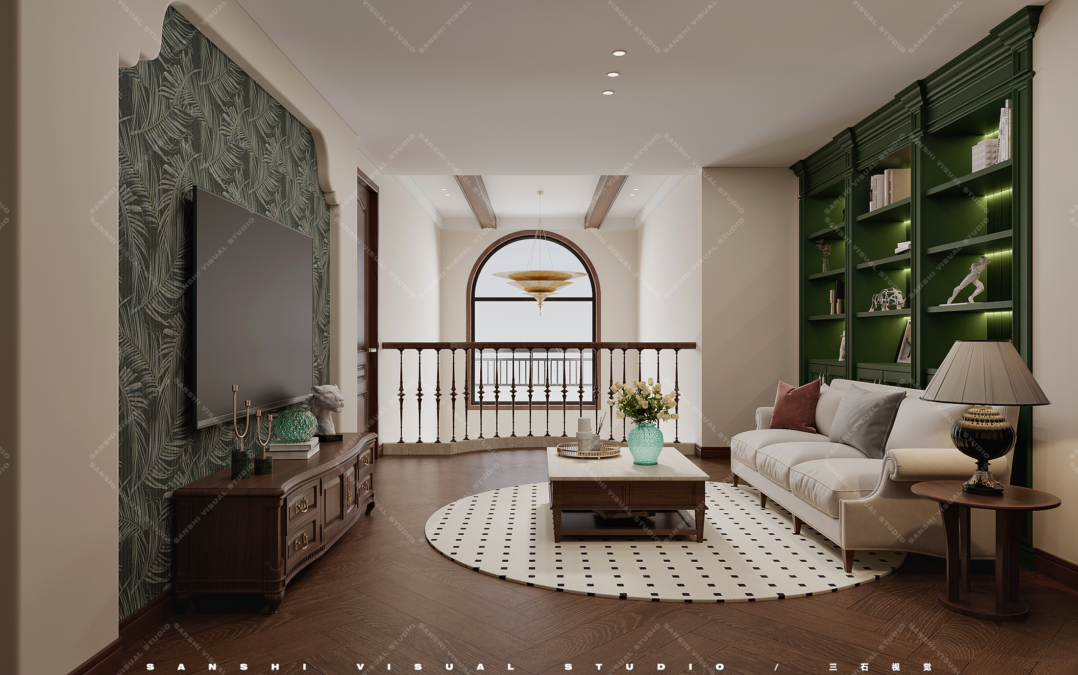 复古美式别墅-8