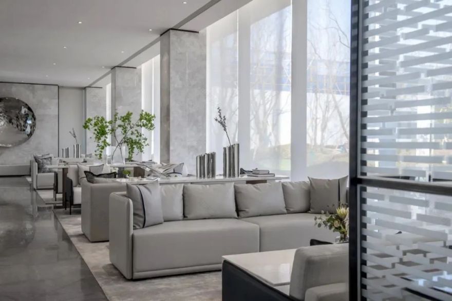 融创南昌·玖玺台销售中心 | 现代简约中的艺术与自然共生-20