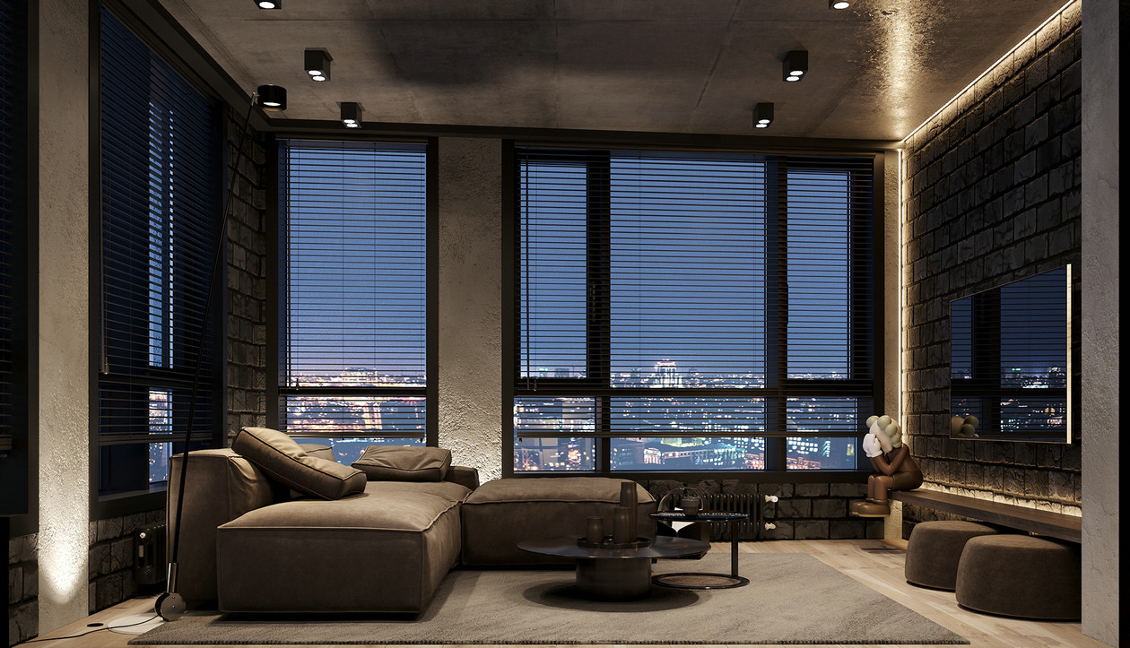 高级黑色系公寓设计-1