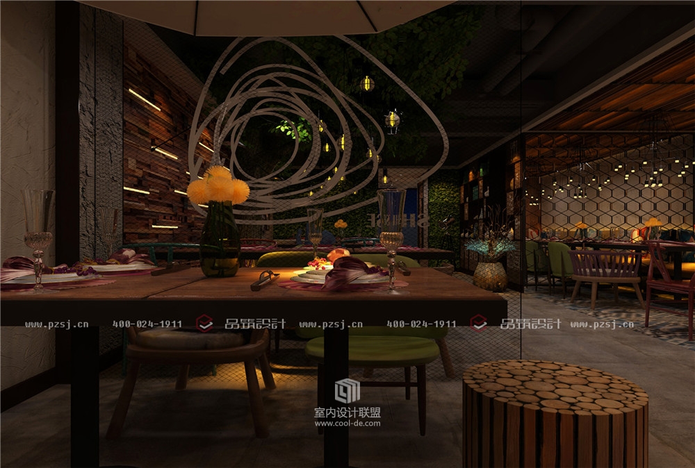 品味时尚空间，尊享超然舒适的新中式风抚顺主题餐厅设计效果图-14