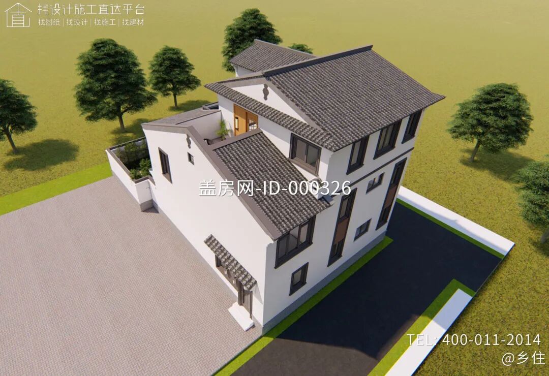 【设计师案例】土建参考造价71万，面宽11m×进深11.6m浙江余姚三层新中式别墅-35