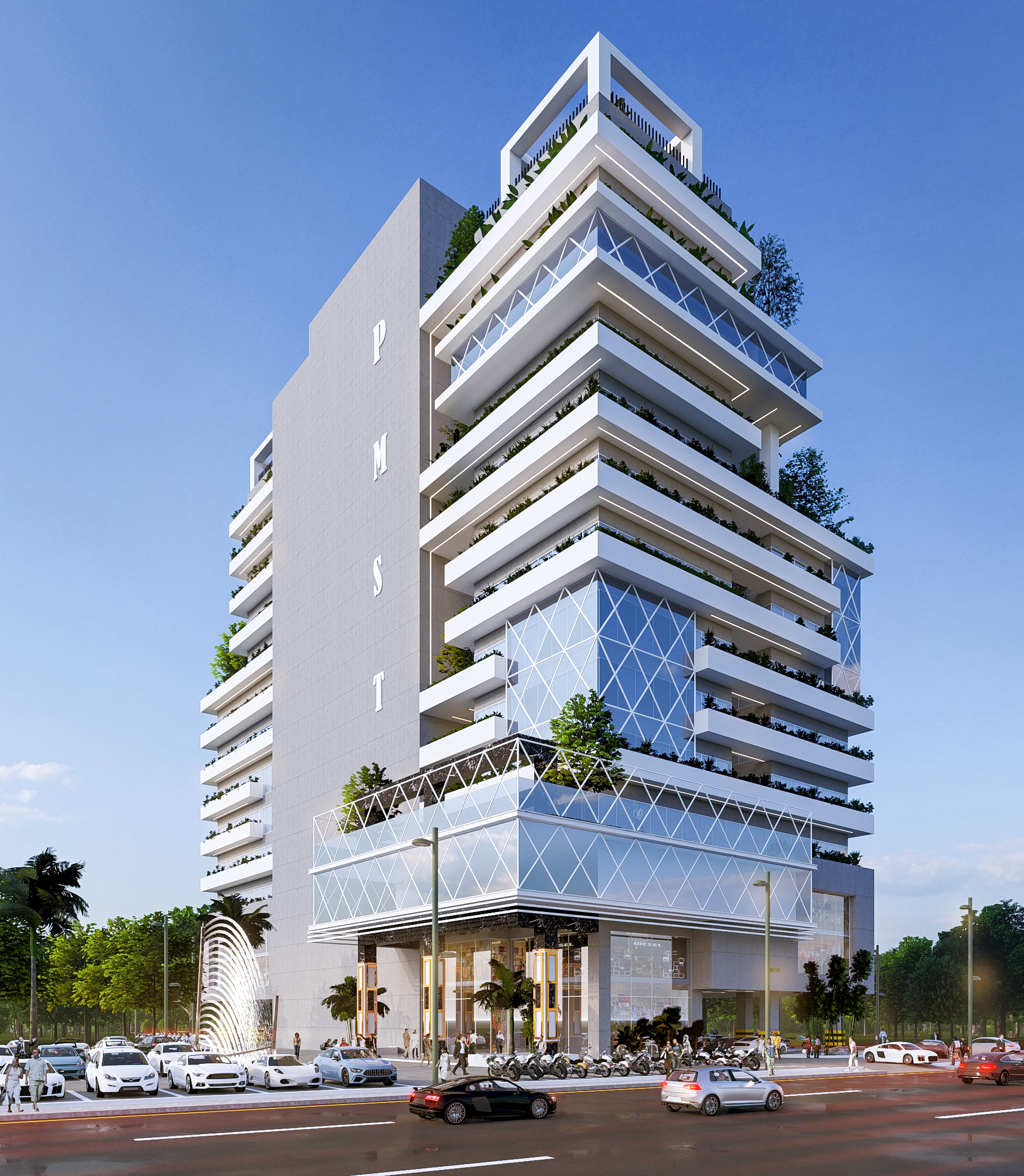 PMST混合用途中高层建筑外部设计-1