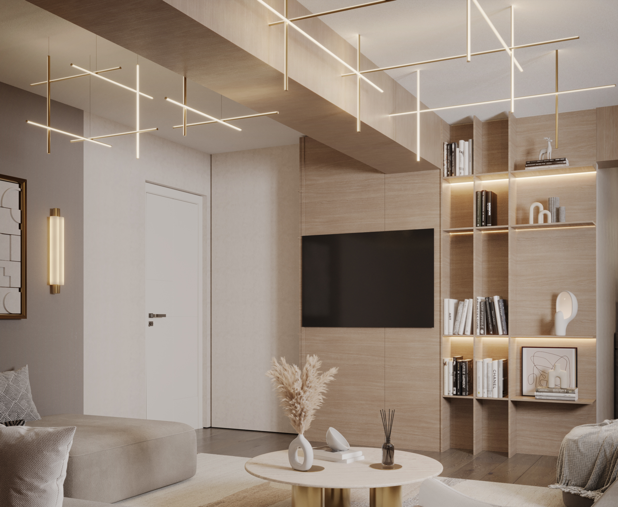 MODER LIVING ROOM WITH OUT DOOR AREA-1