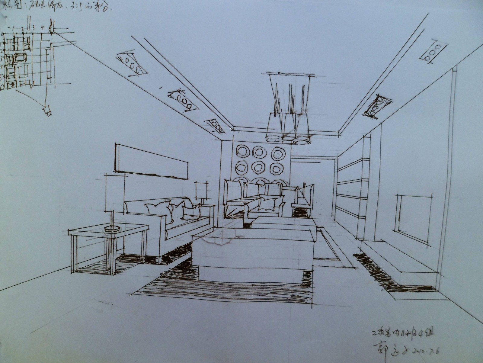 WYD+无影——几年前在特训营的手绘线稿空间-3
