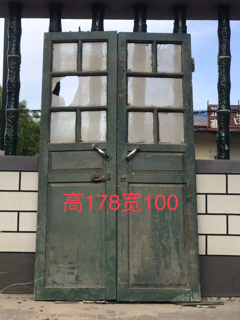 拆迁村老式旧木门旧门门窗实木室内复古装修窗户7 80年-14