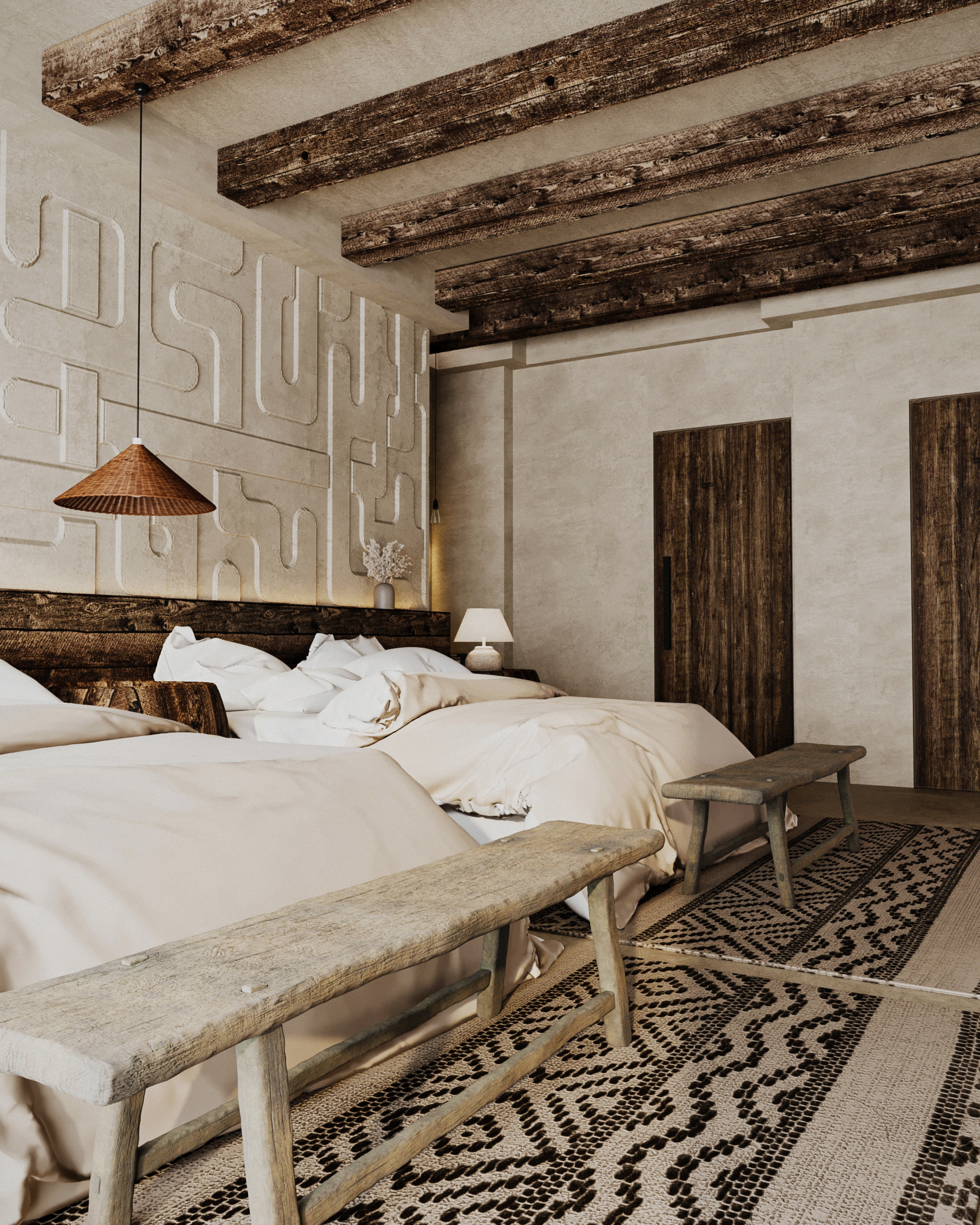 侘寂风格主卧丨Ali Shoaib-9