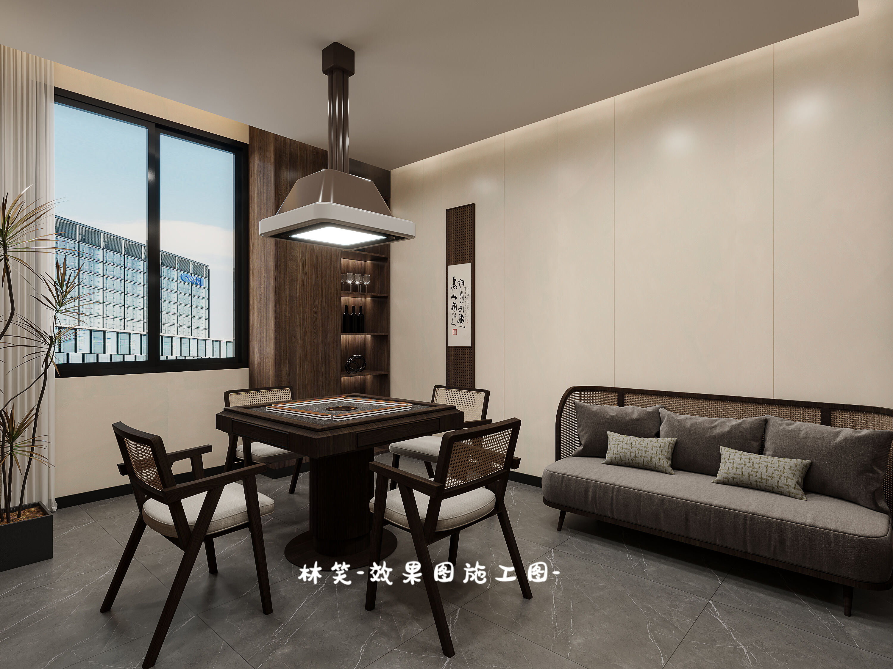 新中式棋牌室｜茶香沁人心，棋牌冶情操-10