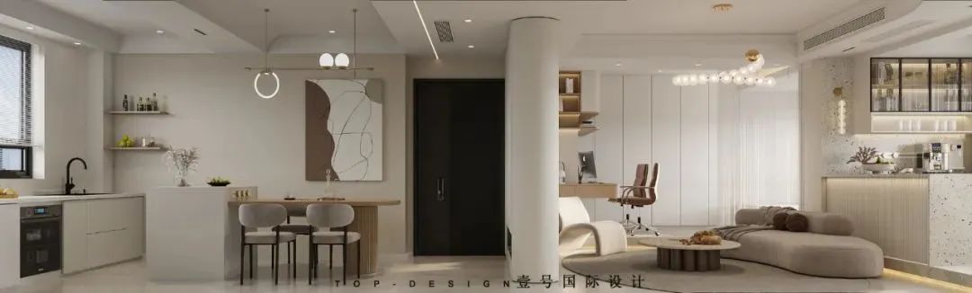 马桥小区奶油轻奢风设计丨壹号国际居奥装饰-5