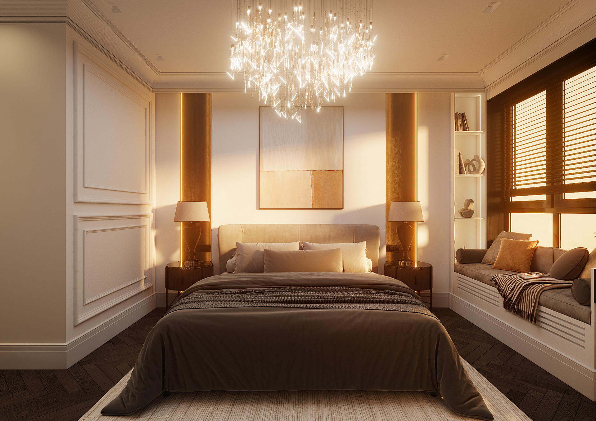 BEDROOM INTERIOR. DESIGN + 3D VISUALIZATION-9