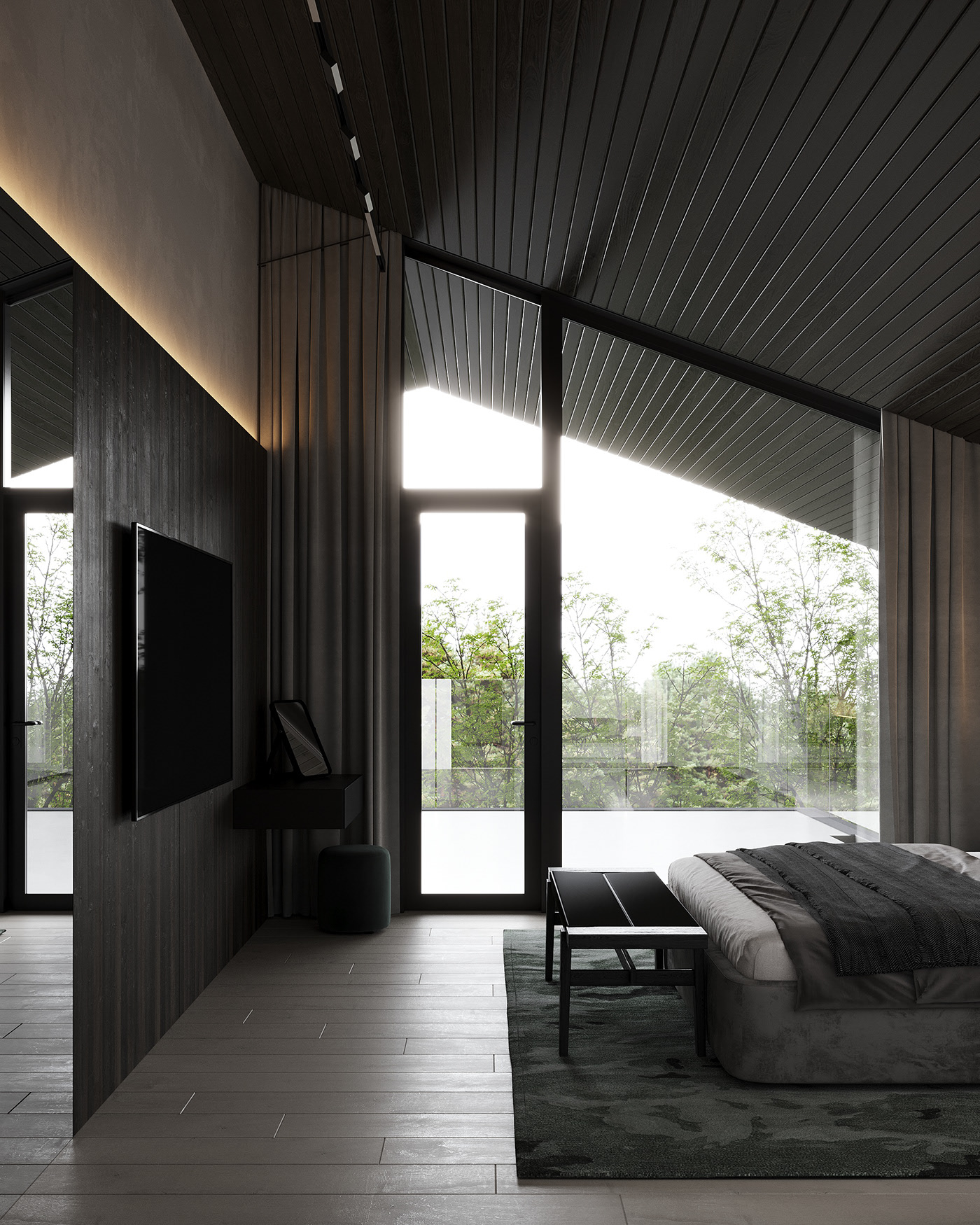 意式黑灰轻奢风室内设计-53