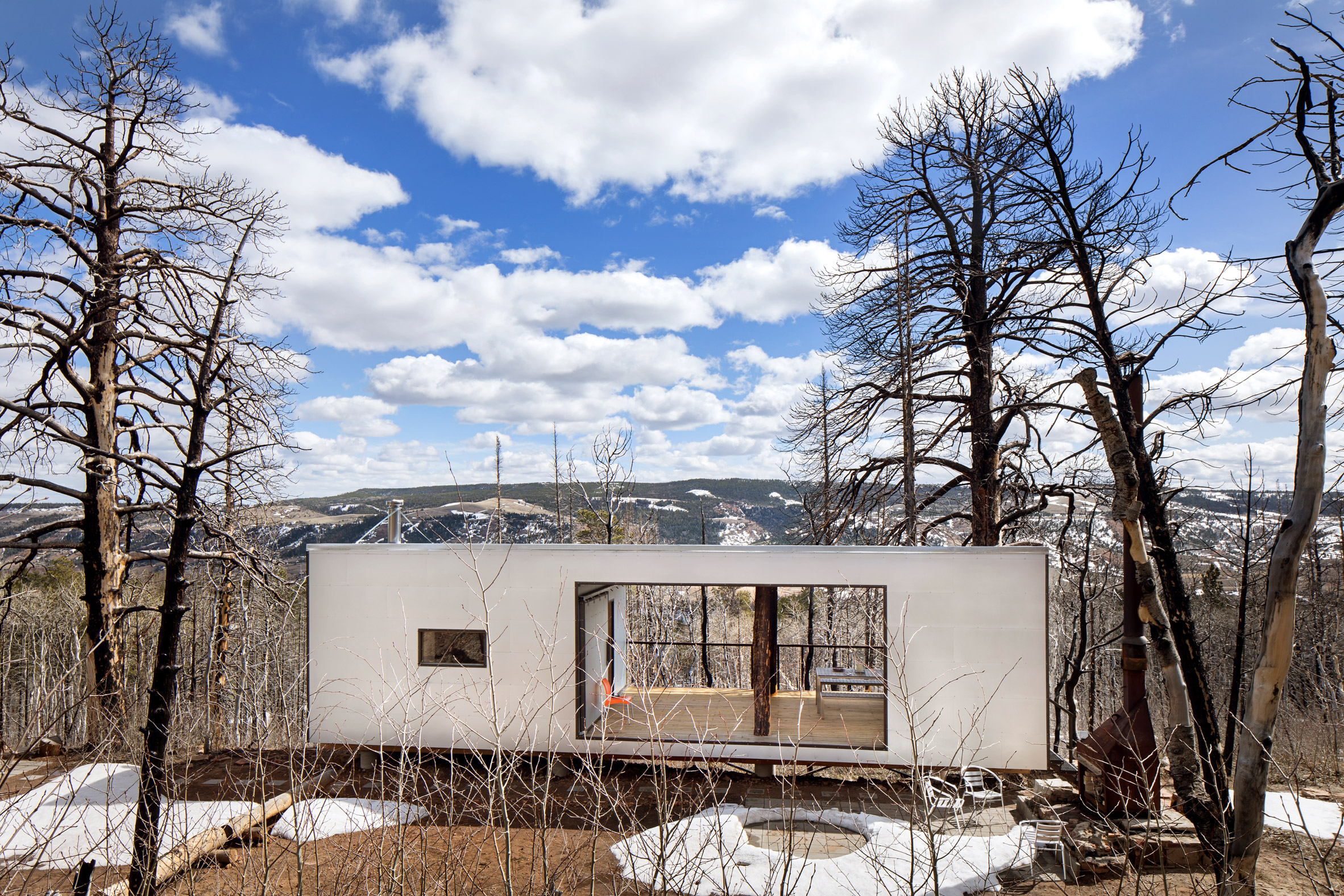 Carney Logan Burke designs cabin for fire-ravaged Wyoming mountainside-4