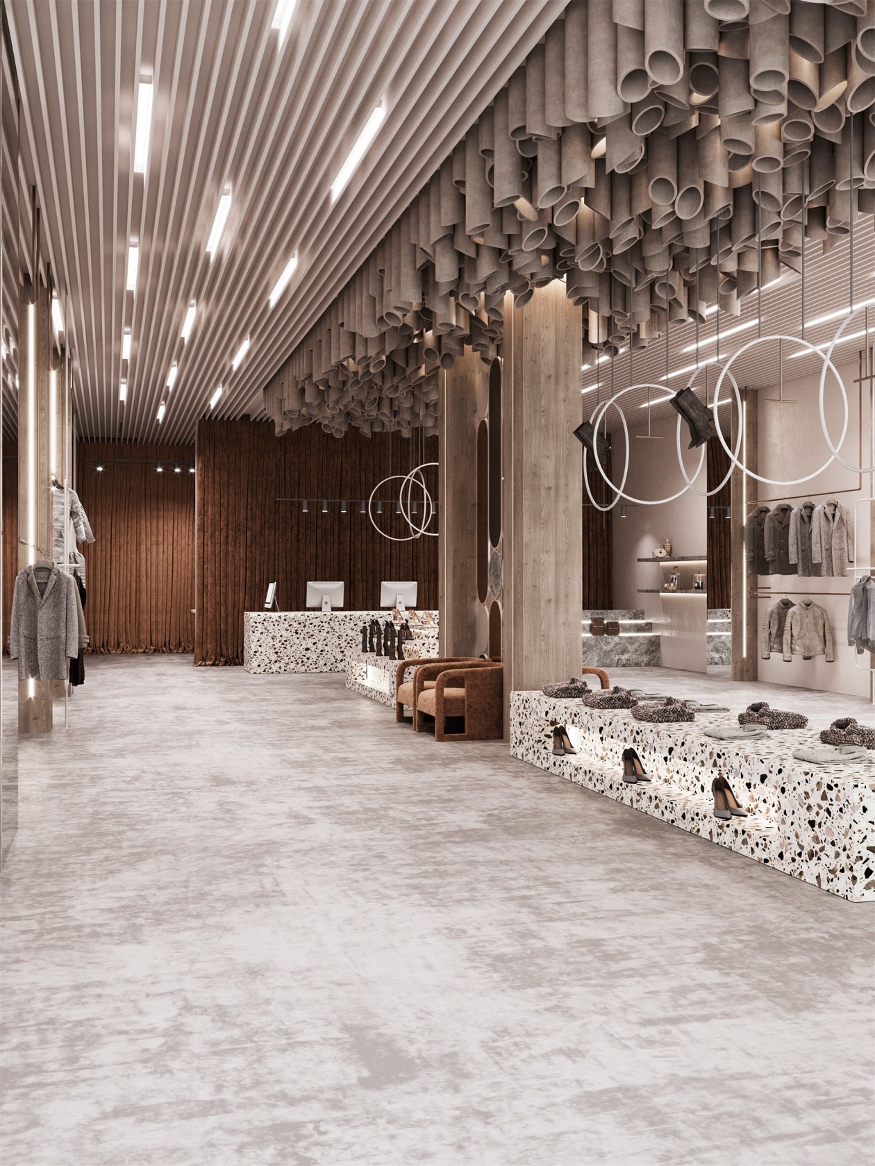 北欧风弥漫的服饰店，随性而舒适的空间-0