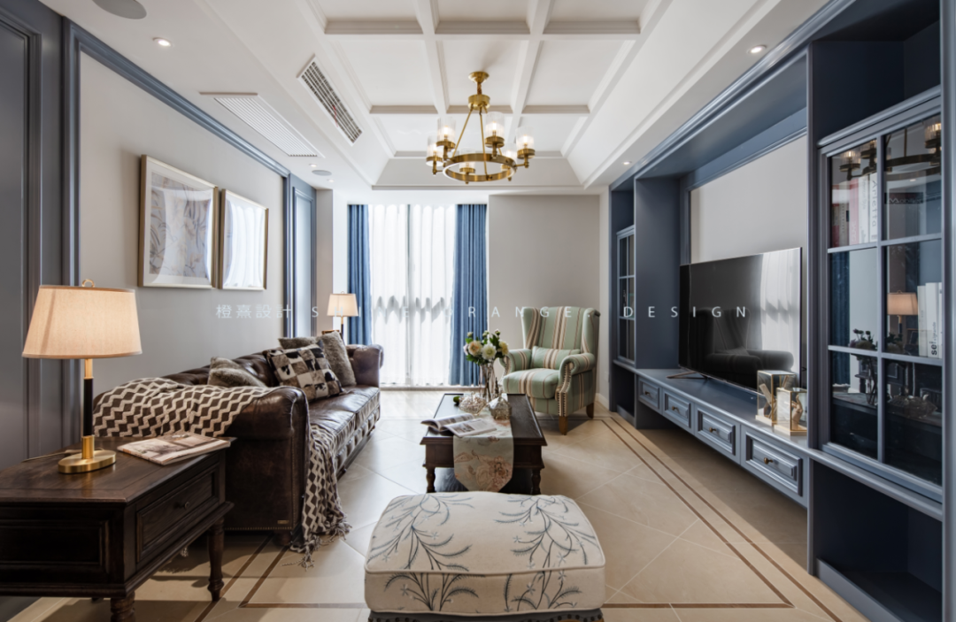 《橙熹设计》宁波现代美式别墅,温馨浪漫,打造舒适居家空间-23