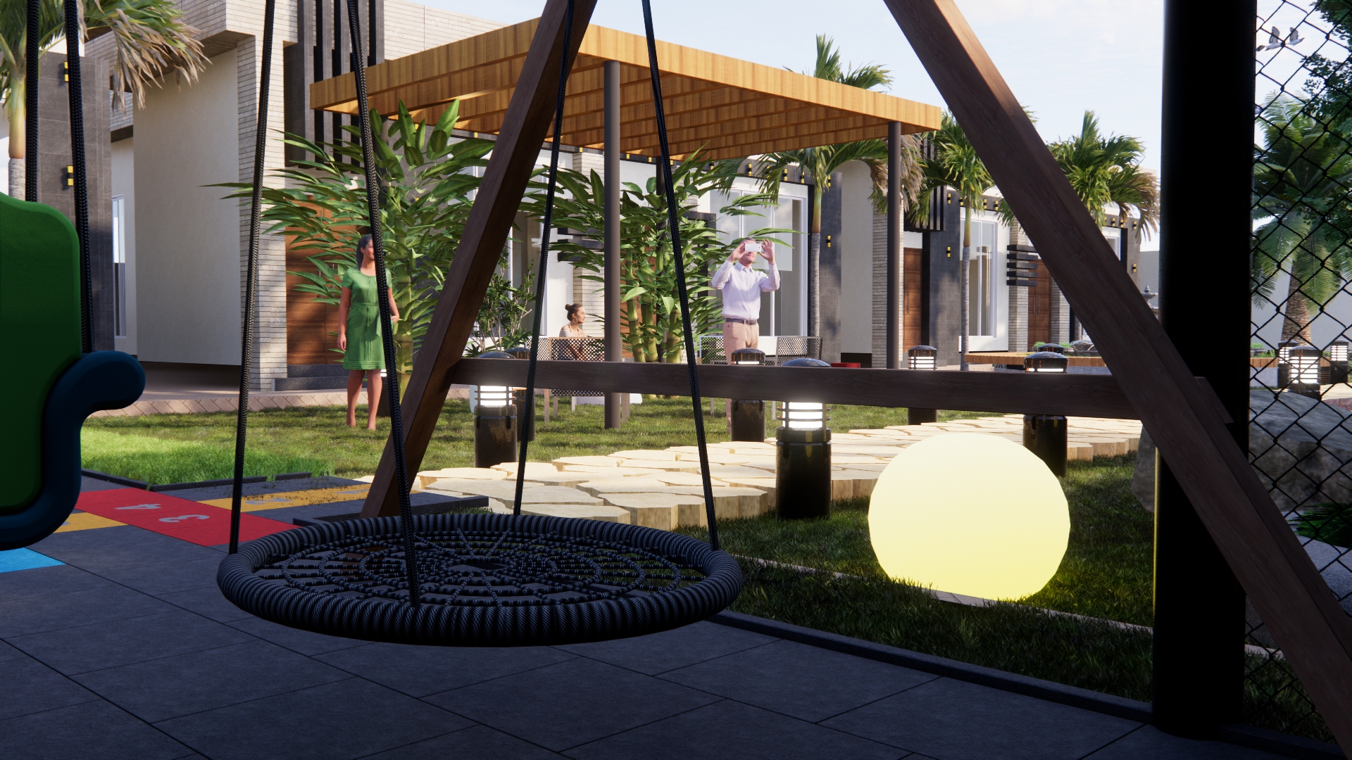 تصميم لميني كمبوند بالسعوديه مباني ولانداسكيب-10