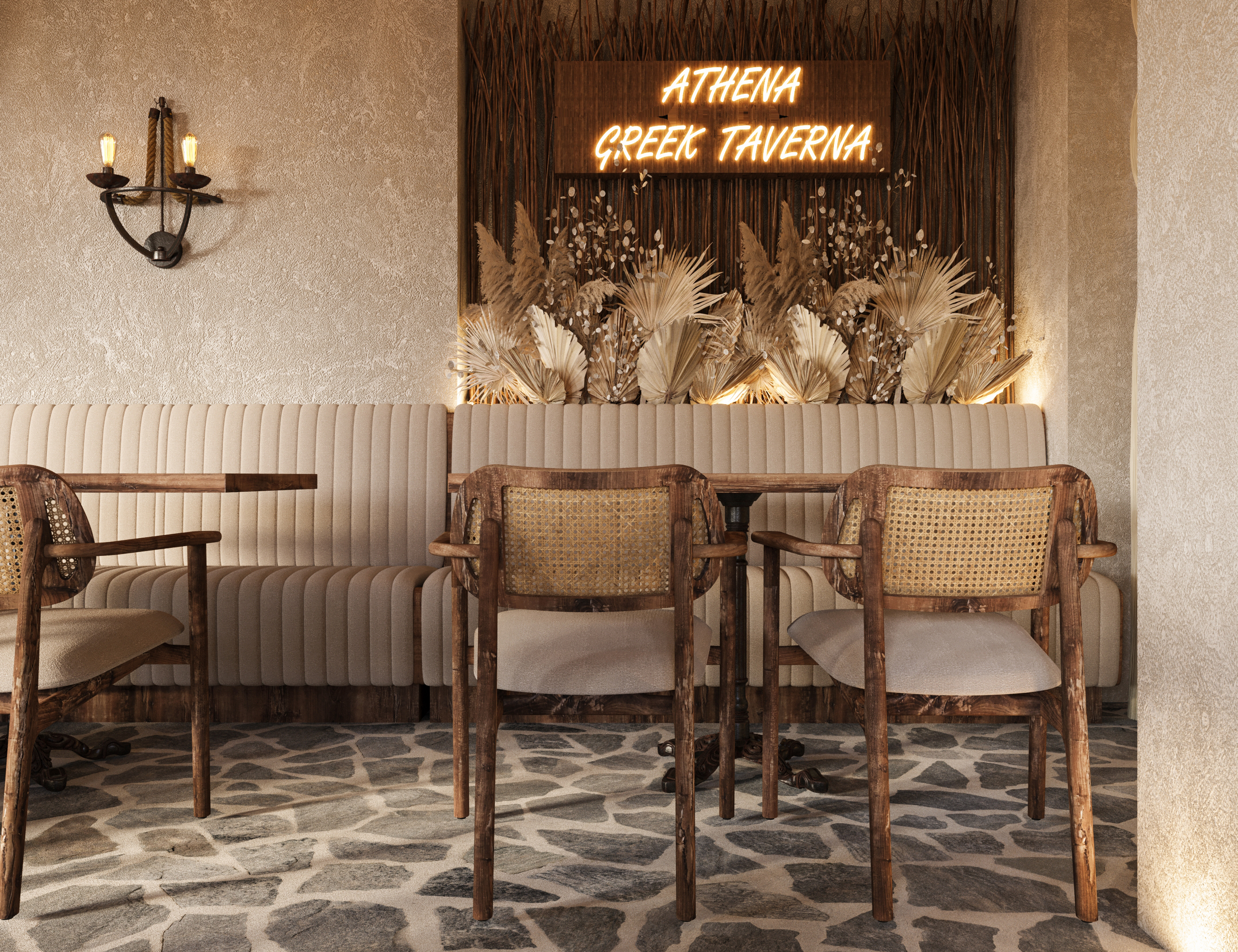 ATHENA GREEK TAVERNA 餐厅设计丨埃及丨GRAFFITI INTERIOR DESIGN-18