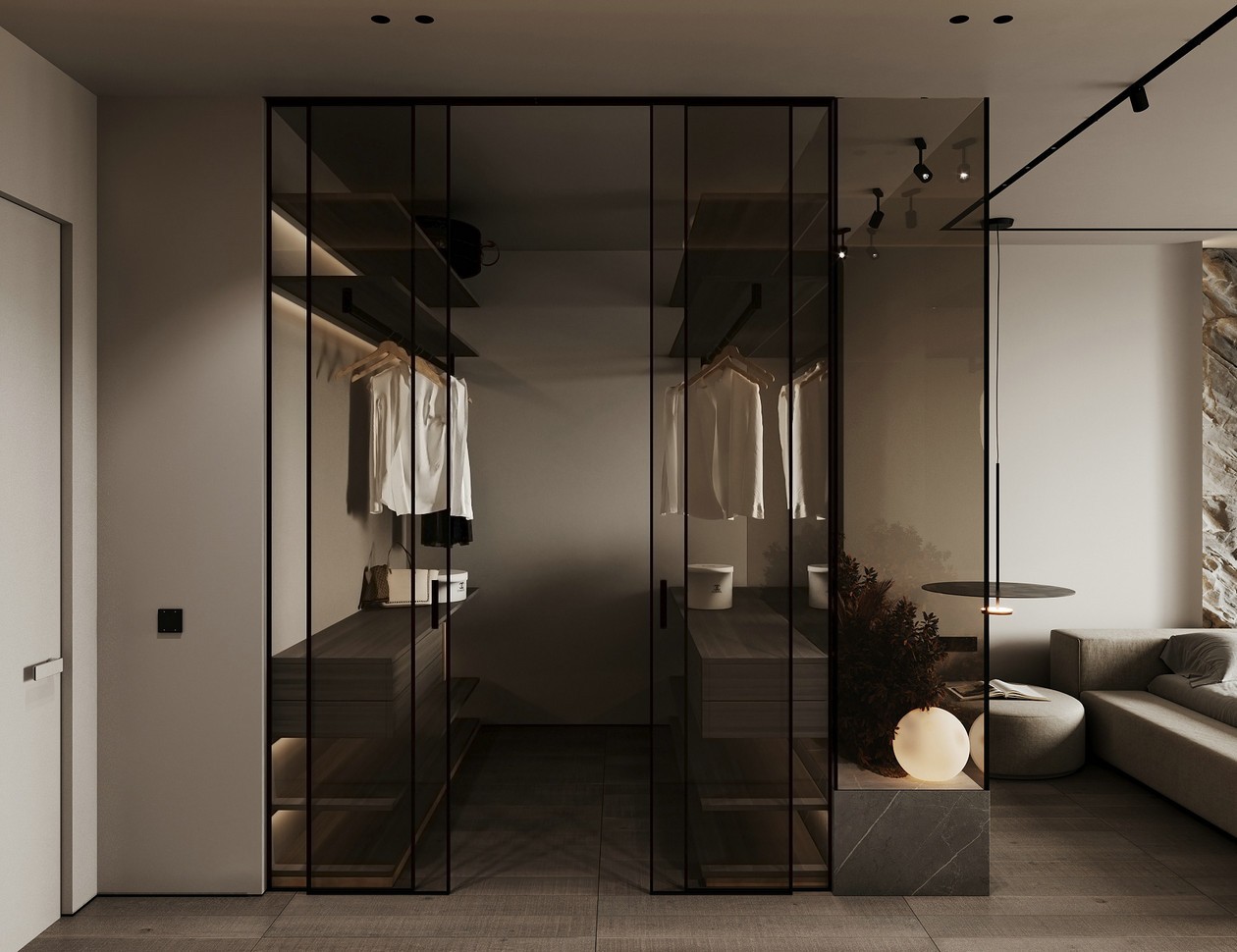 高级色系公寓设计 满满的高级感！-13