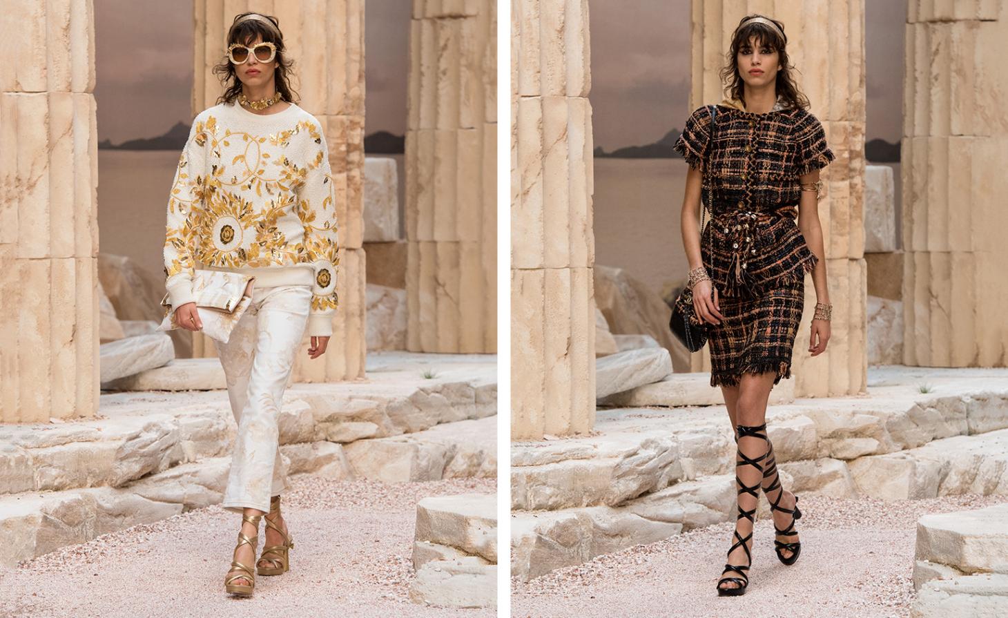 chanel erects a mythological grecian spectacle paris-9