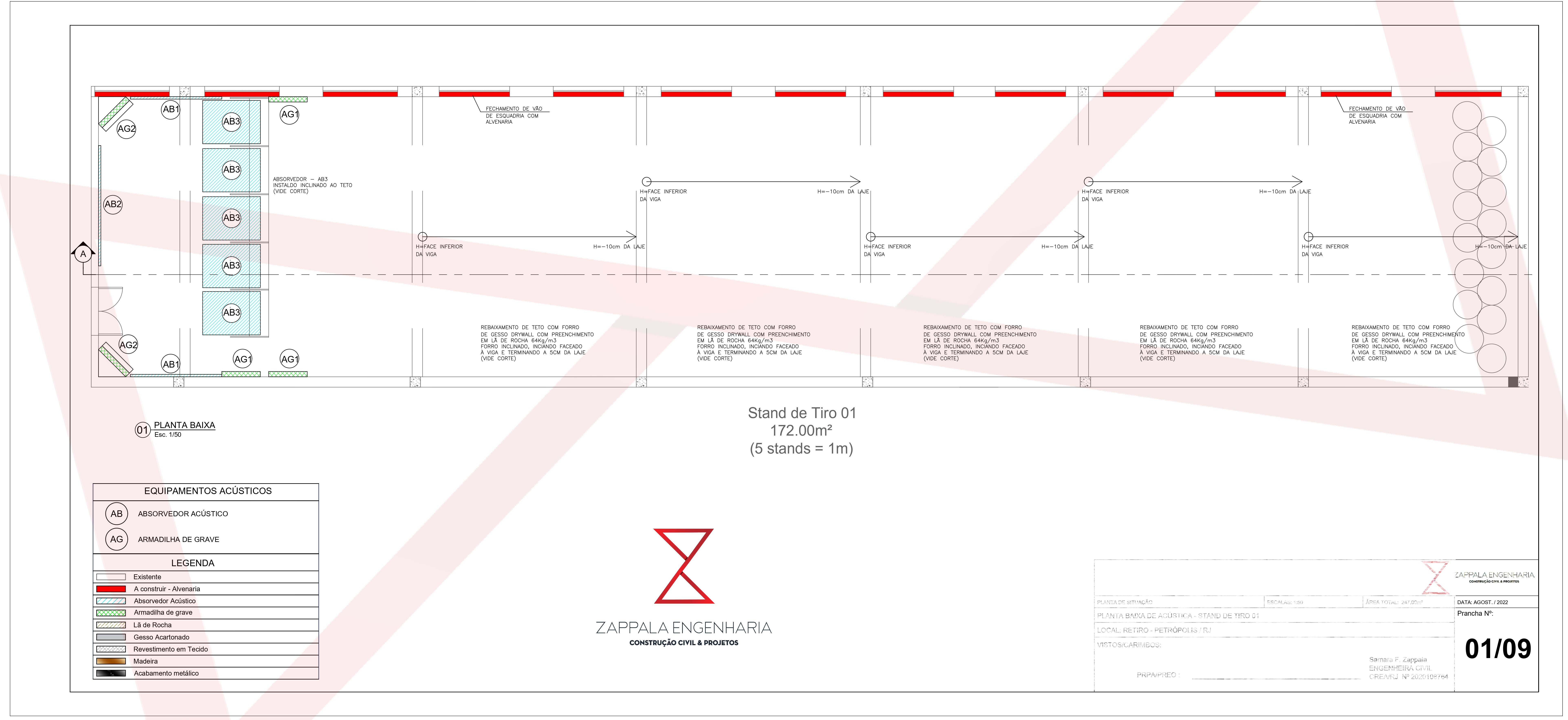 Projeto de tratamento acustico Clube de Tiros-1