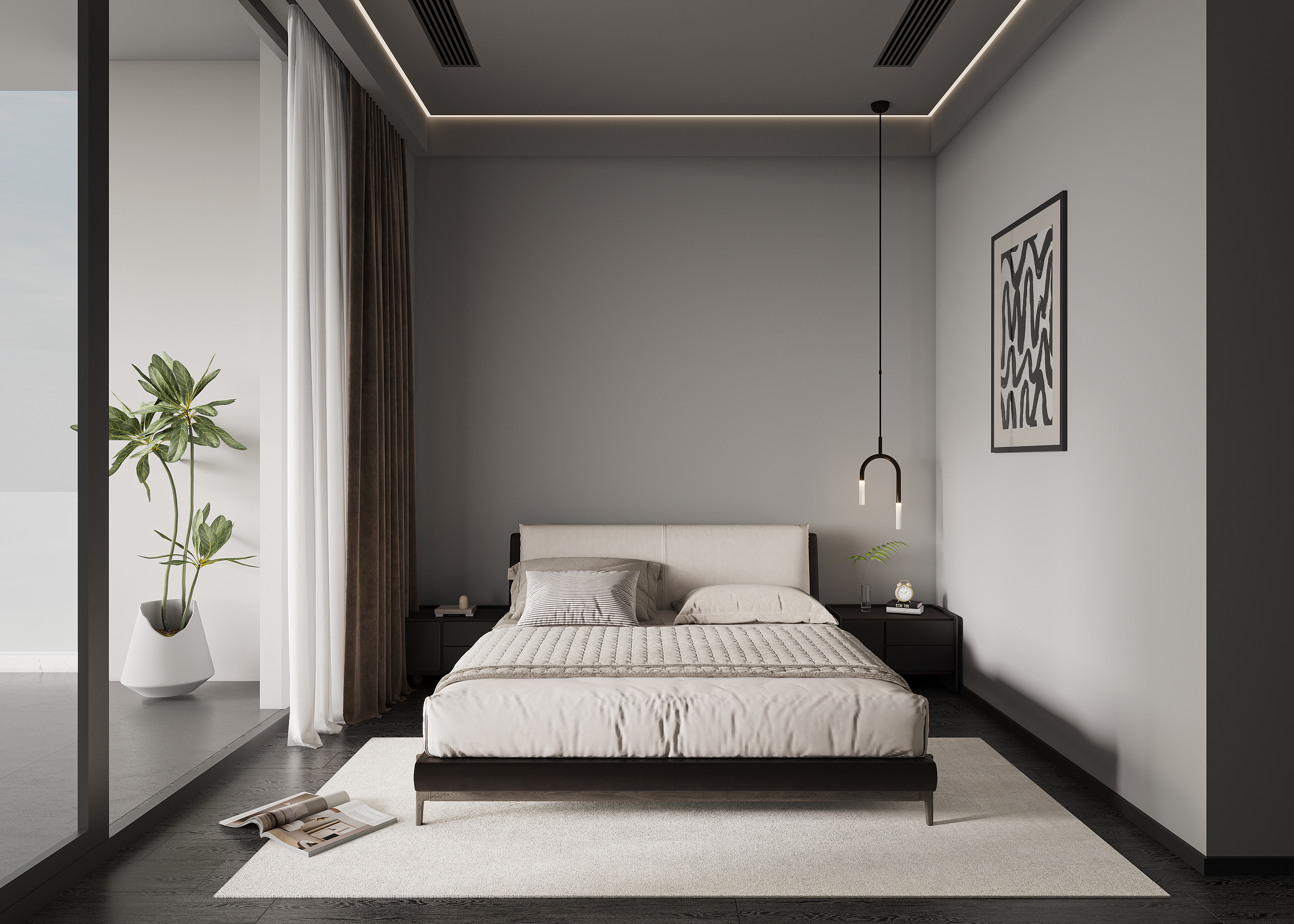 Corona渲染作品┃黑白灰-45