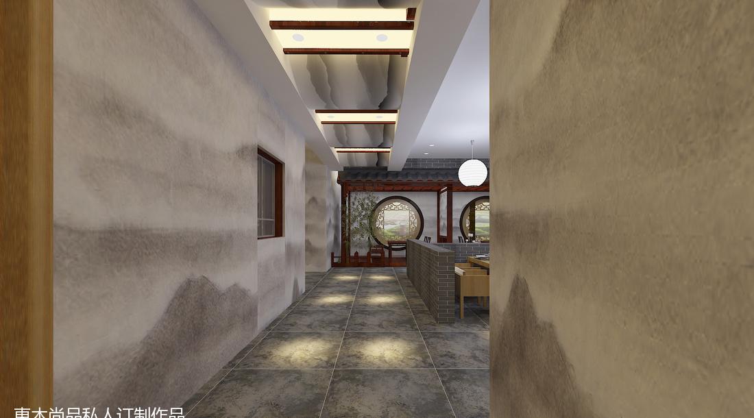 
水墨画餐饮饭店 -5