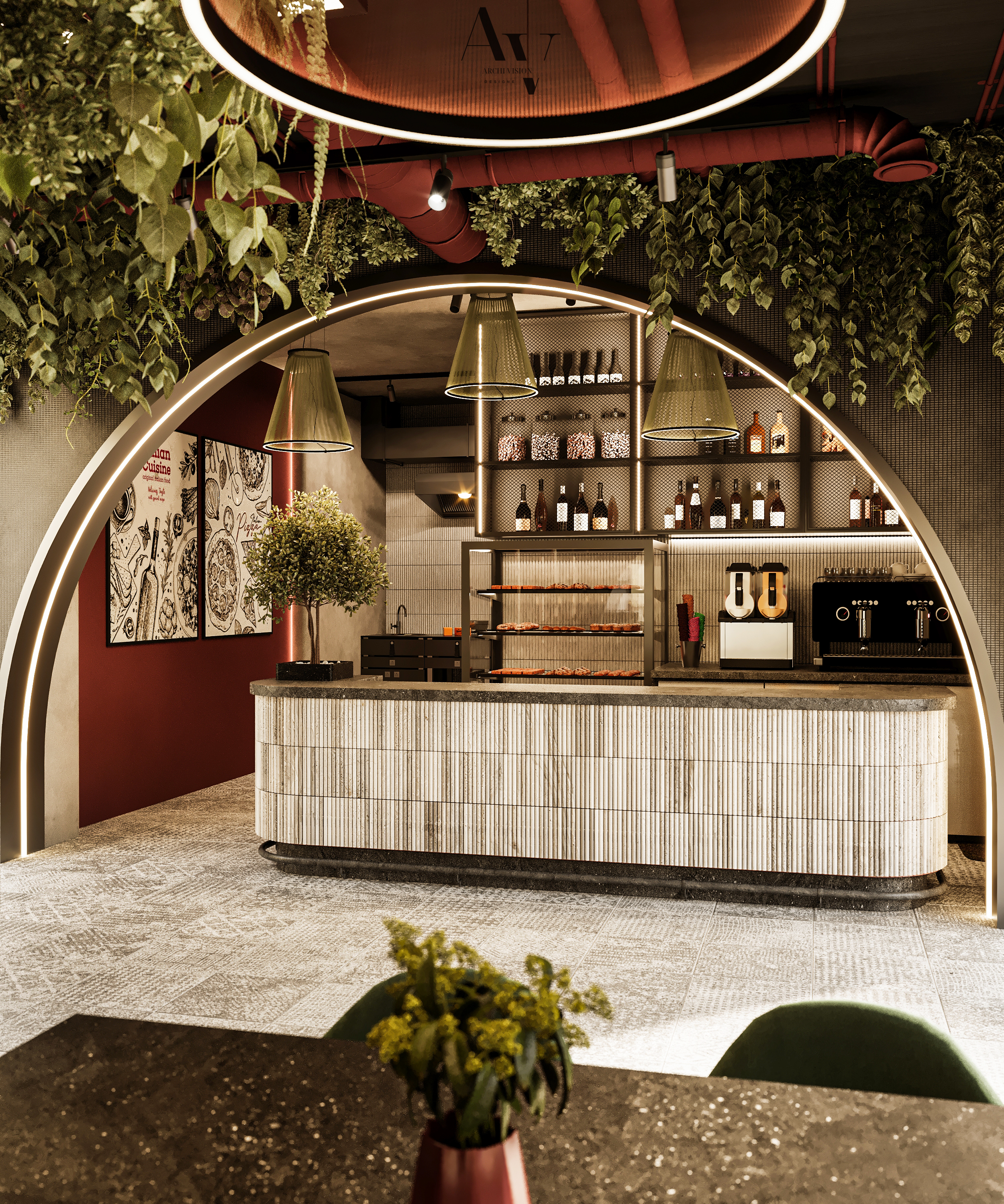 Italian Resurant design(意大利餐厅设计)丨埃及开罗丨archivision staudio(Dina Farouk参与)-18