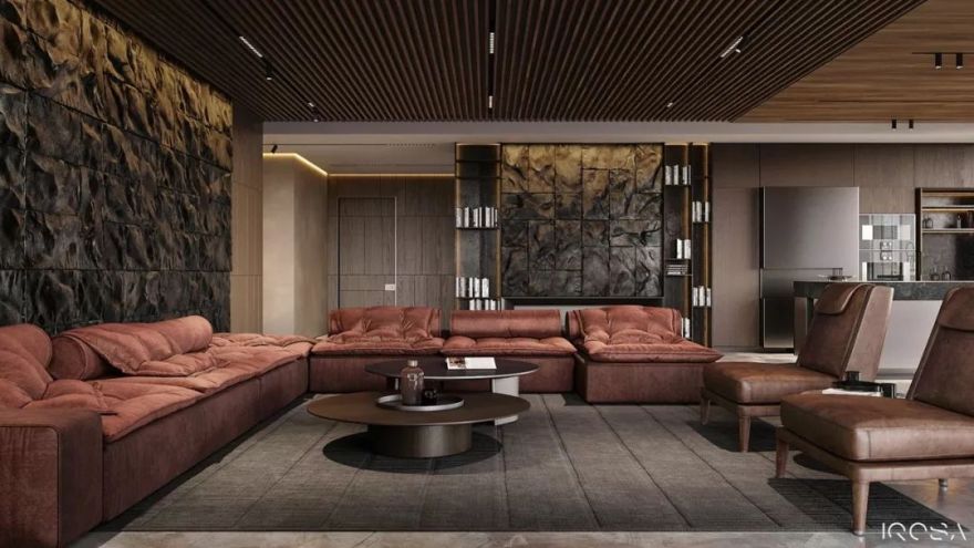 乌克兰 IQOSA 工作室打造野性公寓,粗犷与精致的完美融合-36