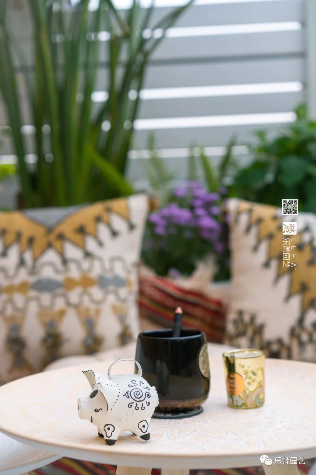 媚媚猫咪的摩洛哥阳台花园丨乐梵园艺-39