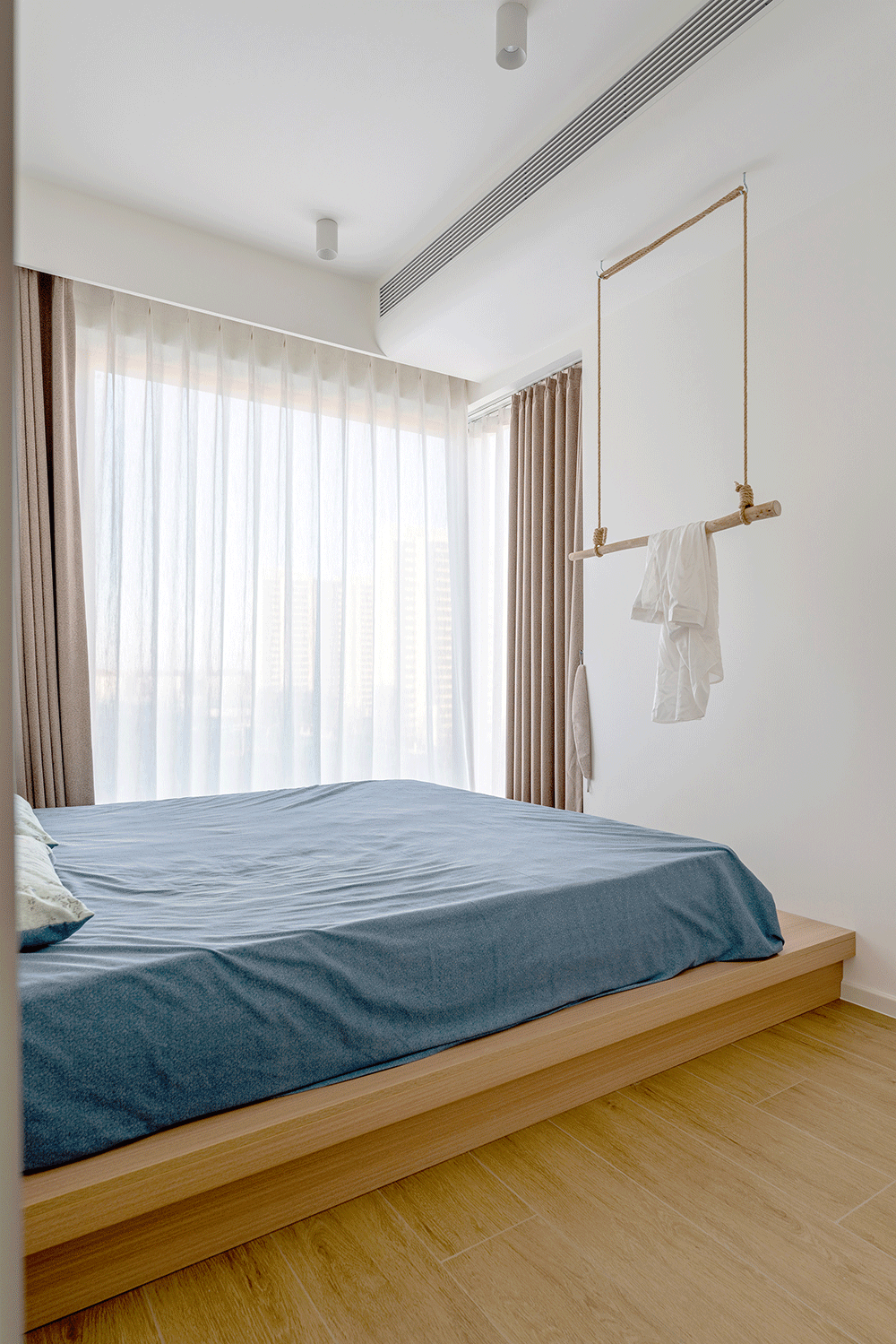 67㎡小家靠旋转电视墙变出N种生活场景丨久栖设计-65