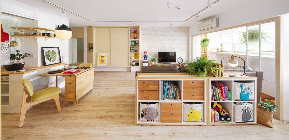 台北 40 年老宅变身为温馨亲子空间-7