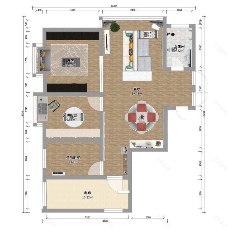 4 万元爆改 135 平网红工作室!简约清新自然风-11