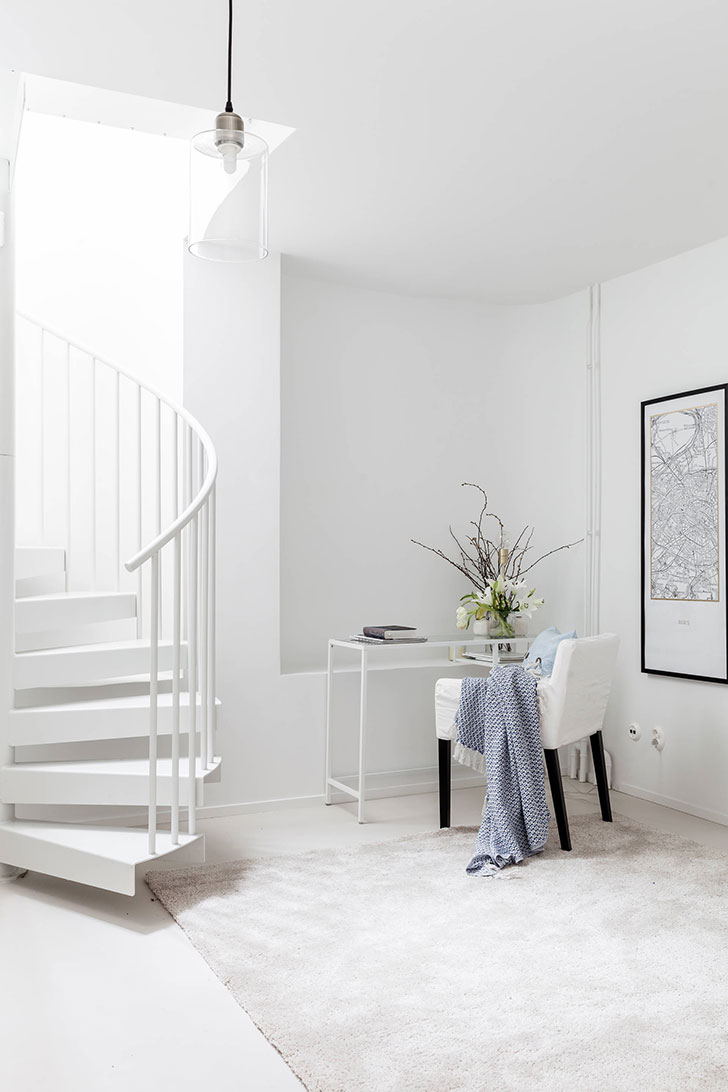 瑞典白调双层公寓，演绎极简生活美学-7