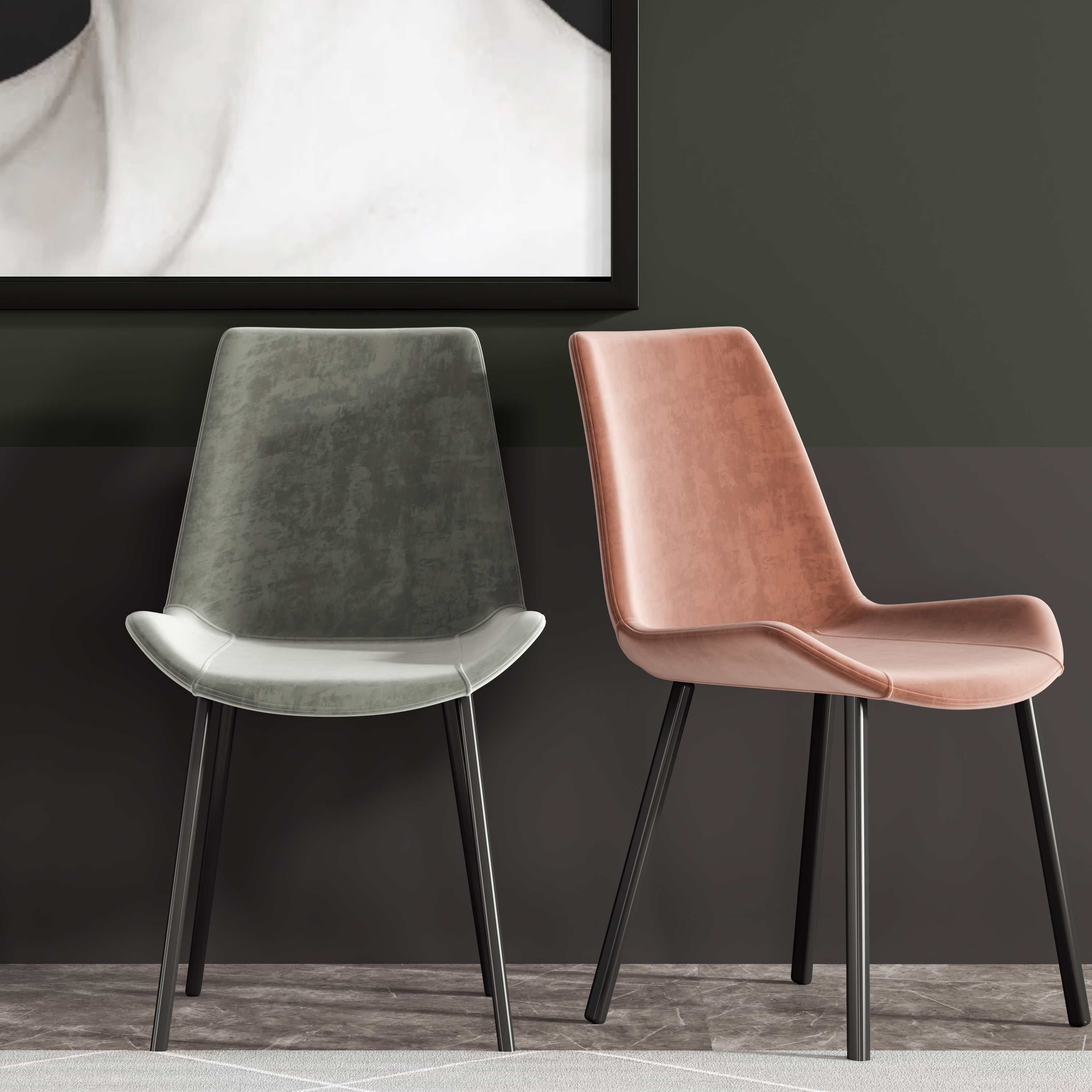 极简风尚 可方可圆岩板餐桌设计-10