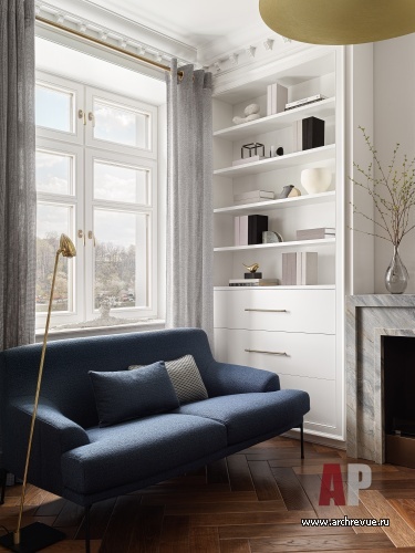 4室斯大林风格公寓室内设计丨设计师 Екатерина Бочарова-26