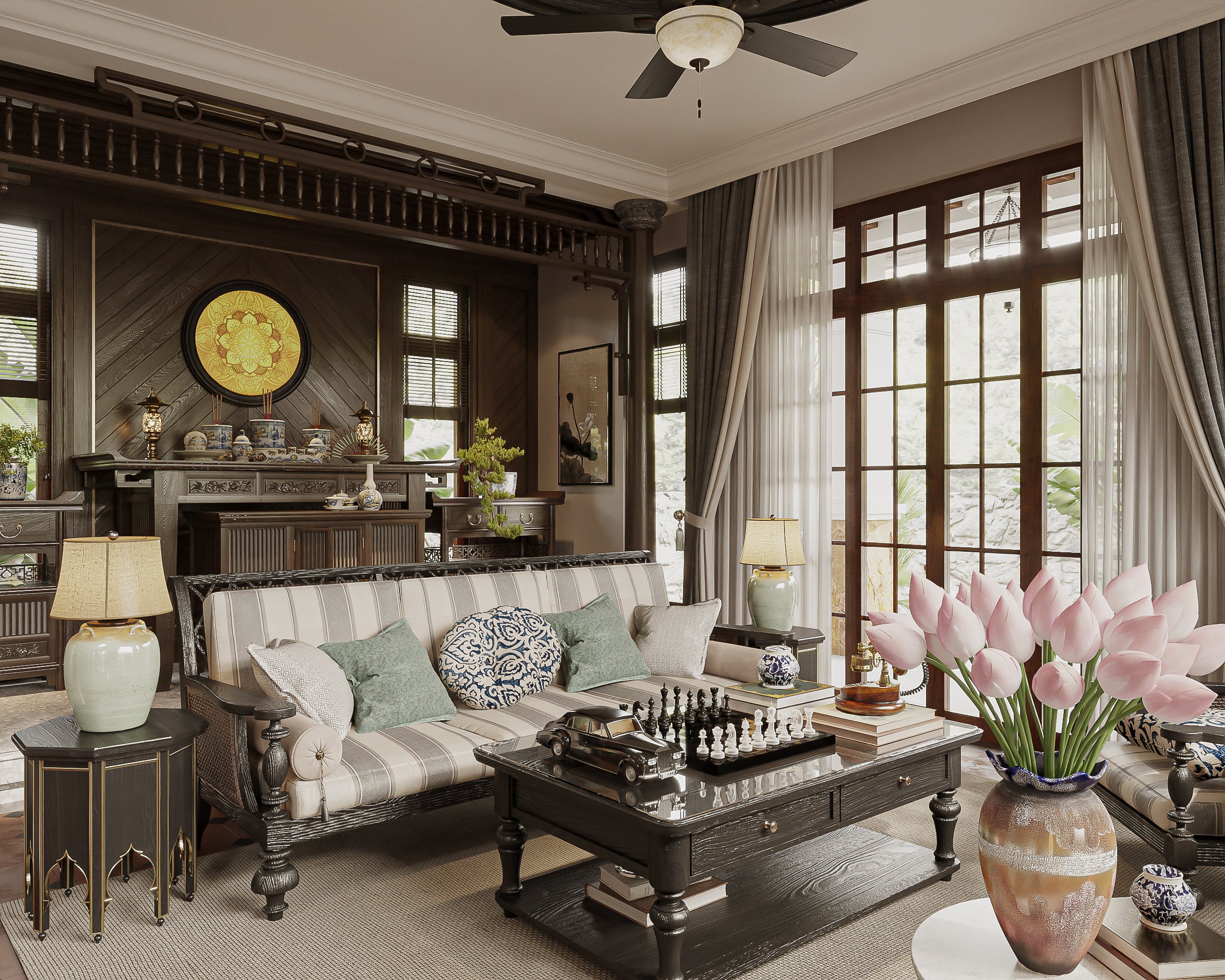 客厅 松泰别墅丨越南-16