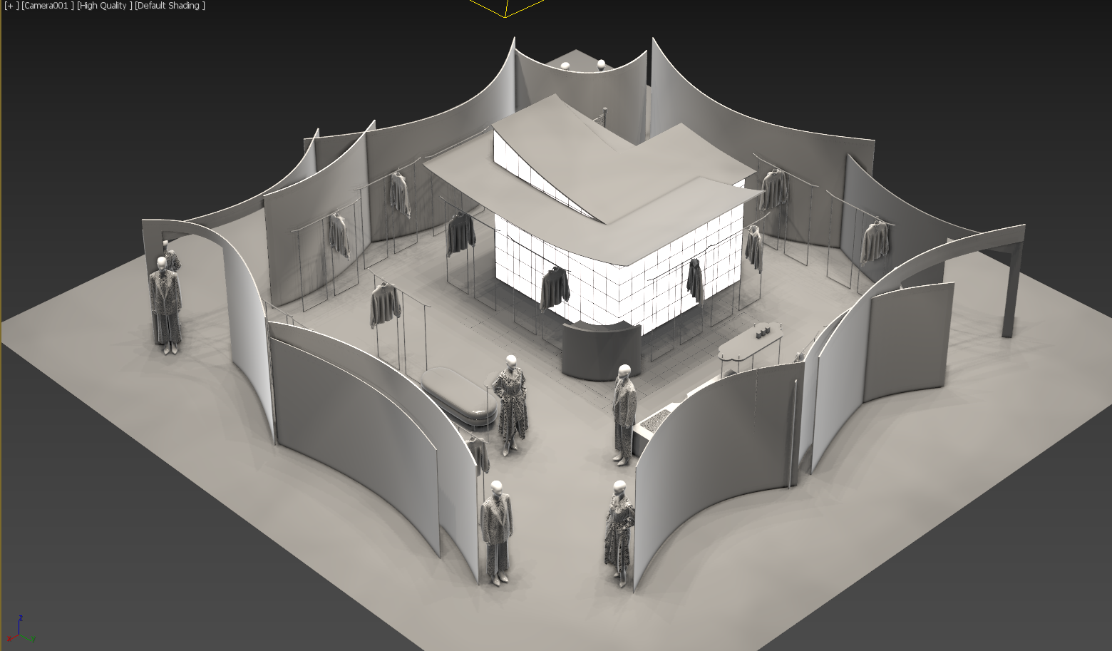 快闪空间·平面布局图·模型推演-1