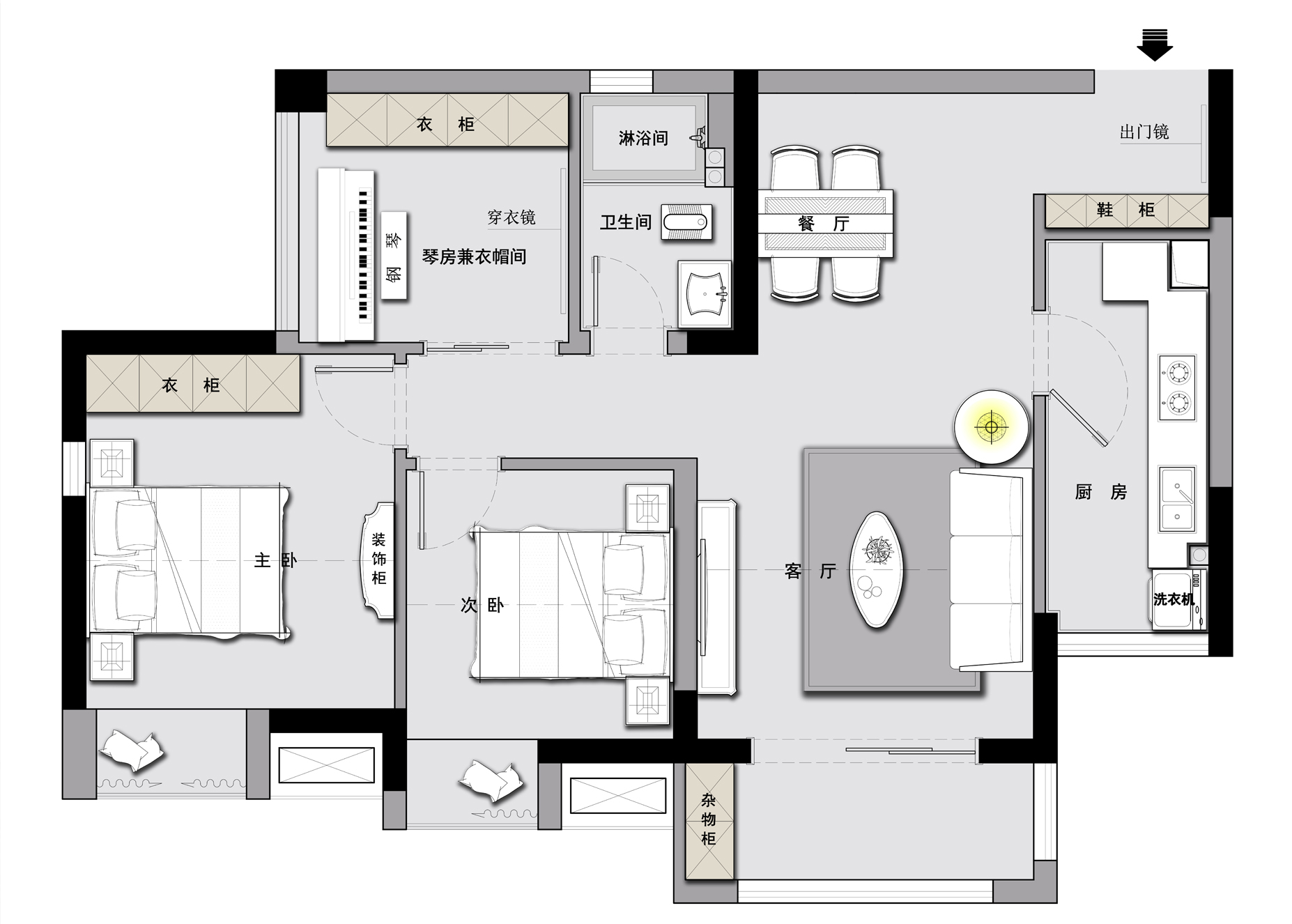 重庆盈田金开里美式轻奢混搭风格-19