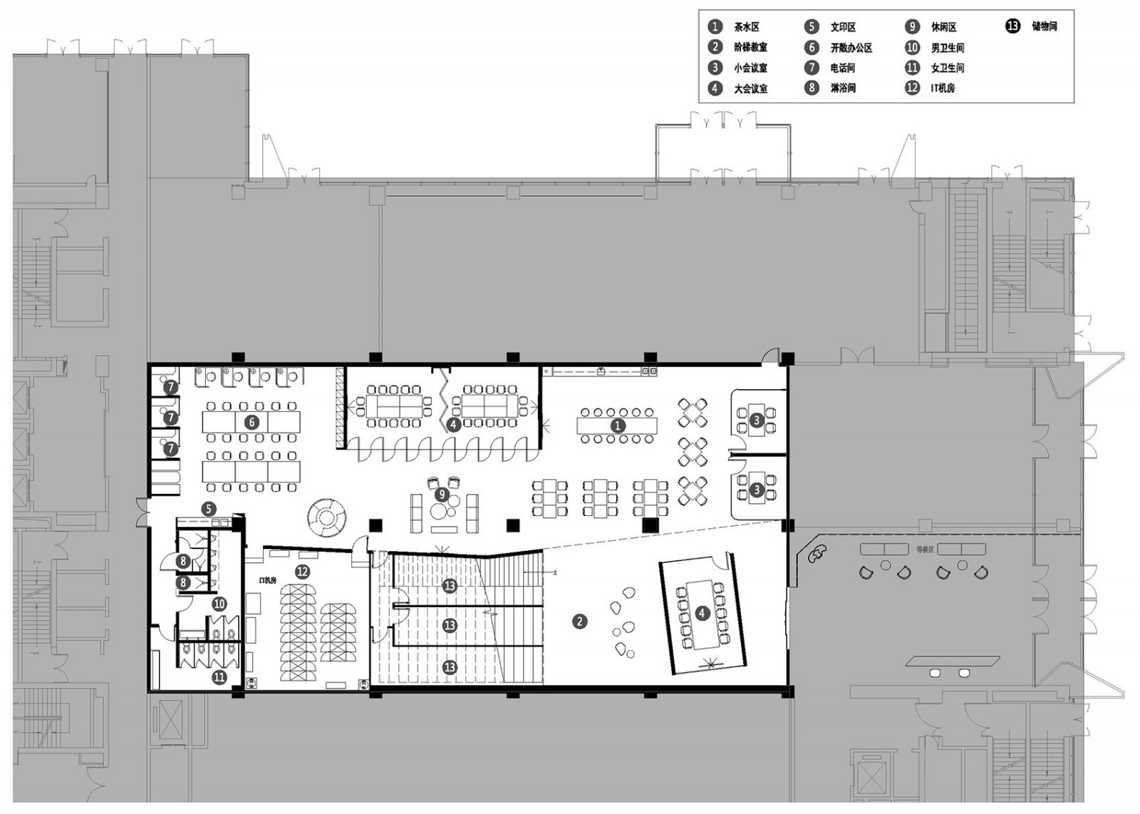 北京“百融云创”科技公司总部办公室 优景室内设计-25