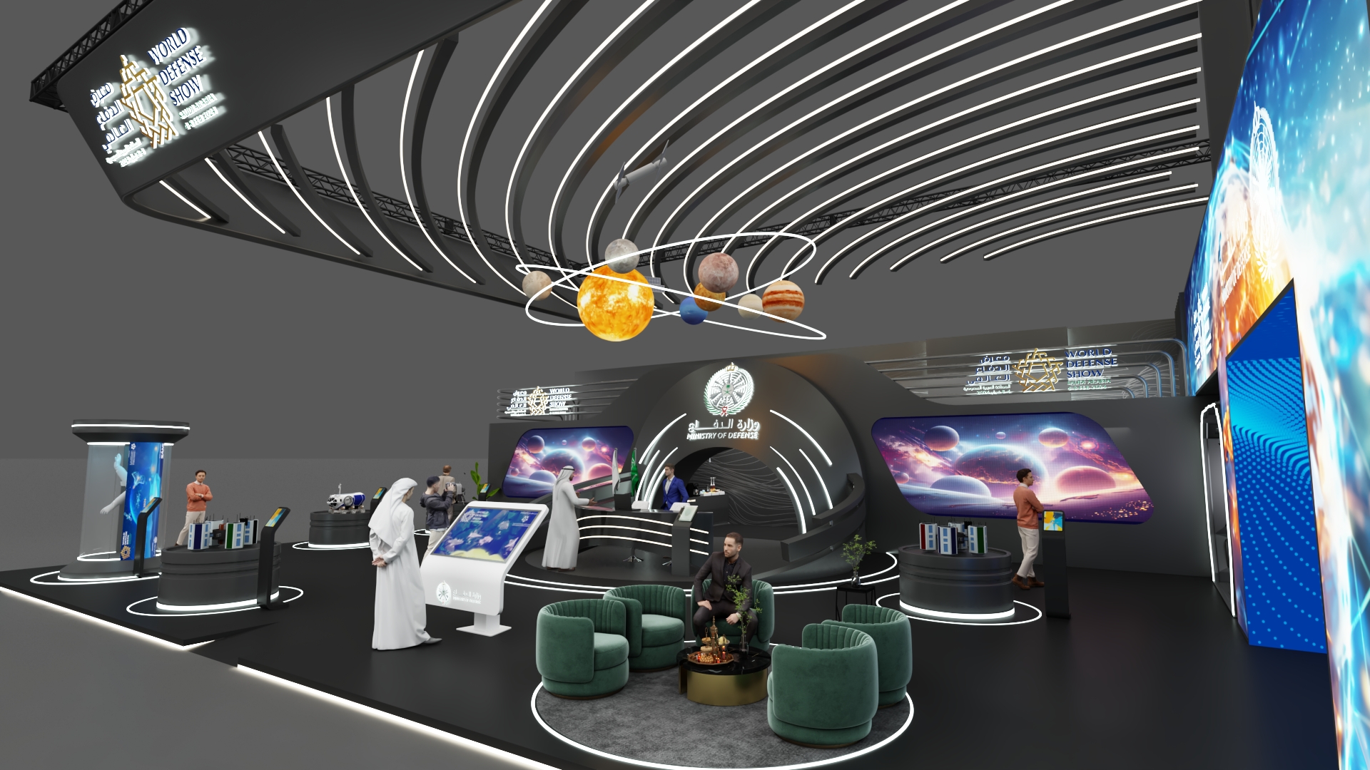 沙特国防部 2024 年世界国防展展览空间设计-24
