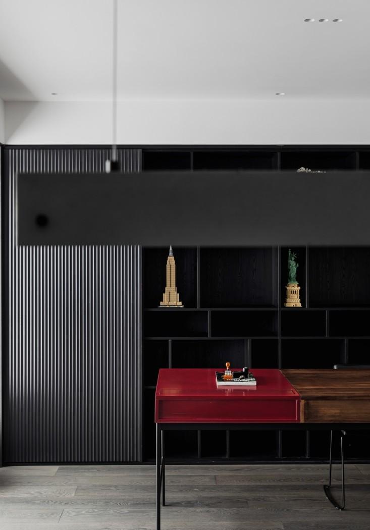 FunHouse 方室设计丨平层丨打破户型定式,楔进书房空间-43