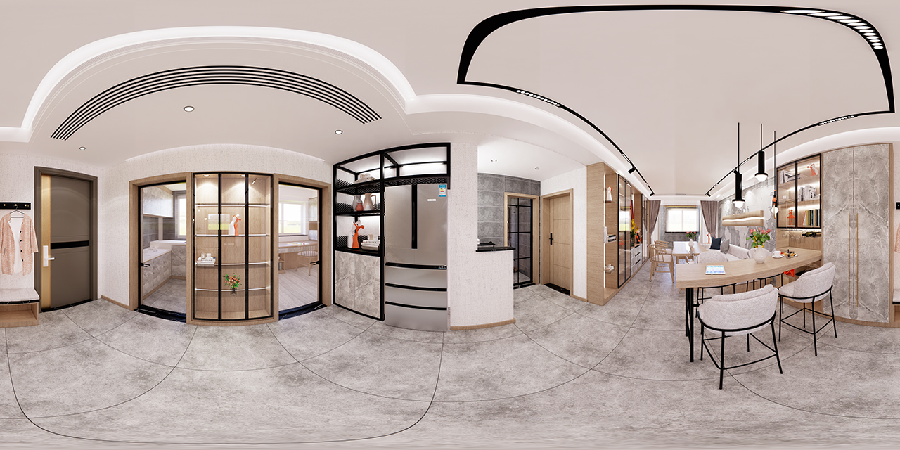 现代混搭工业风客厅设计-3