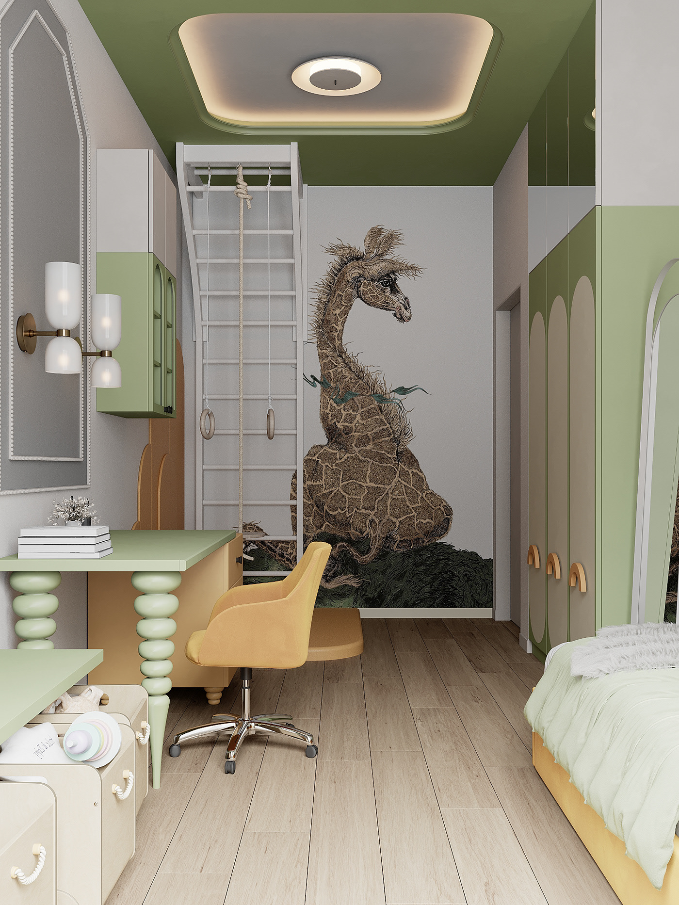 浅灰色与绿色打造舒适凉爽夏日-29