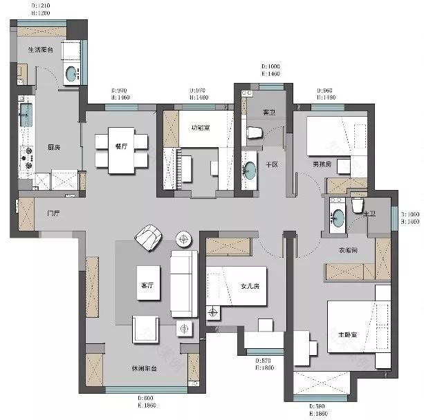 简约温馨的阳光城私宅设计-2