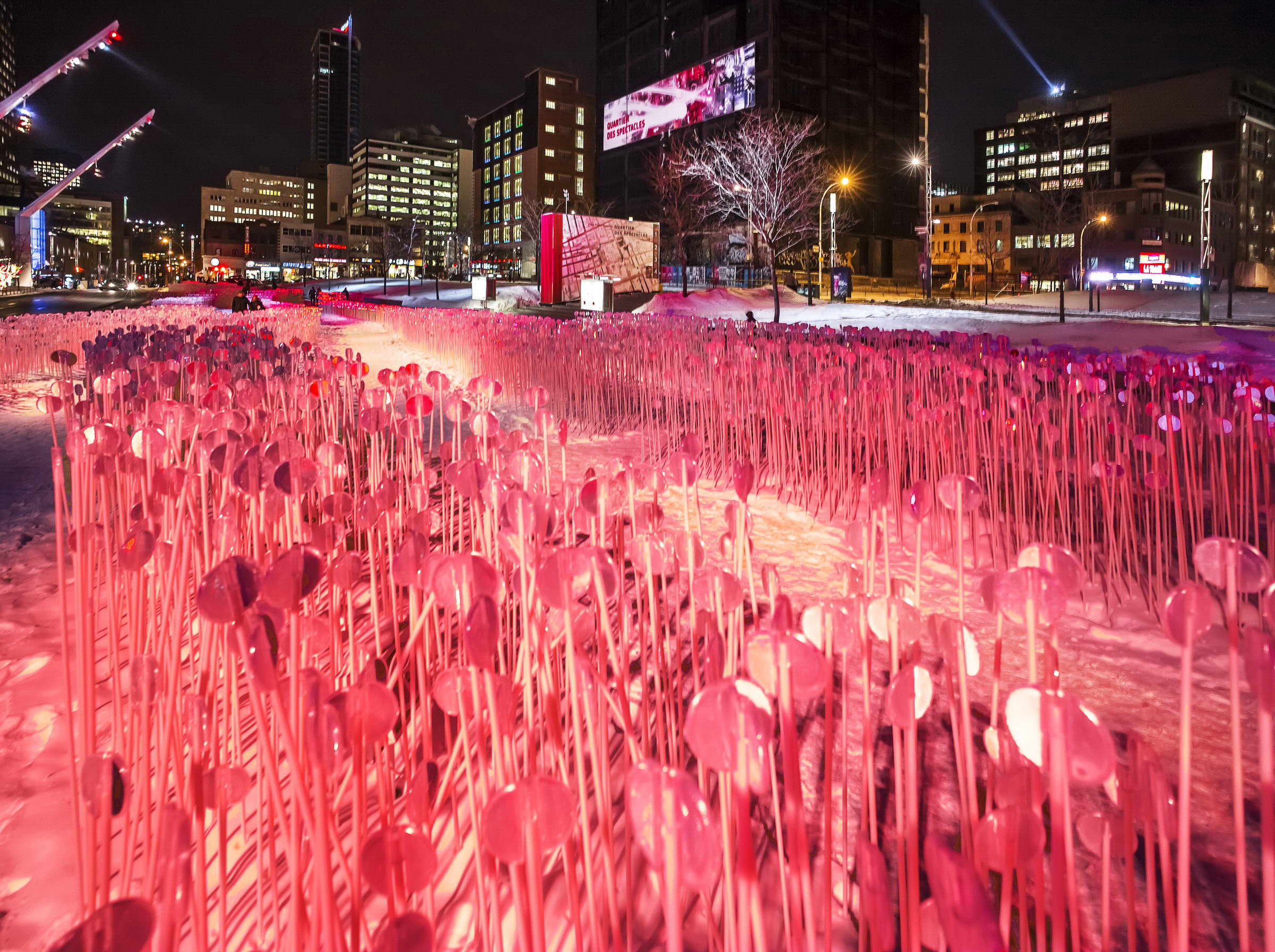 冬季麦田幻境 | Entre les Rangs 公共艺术装置-11