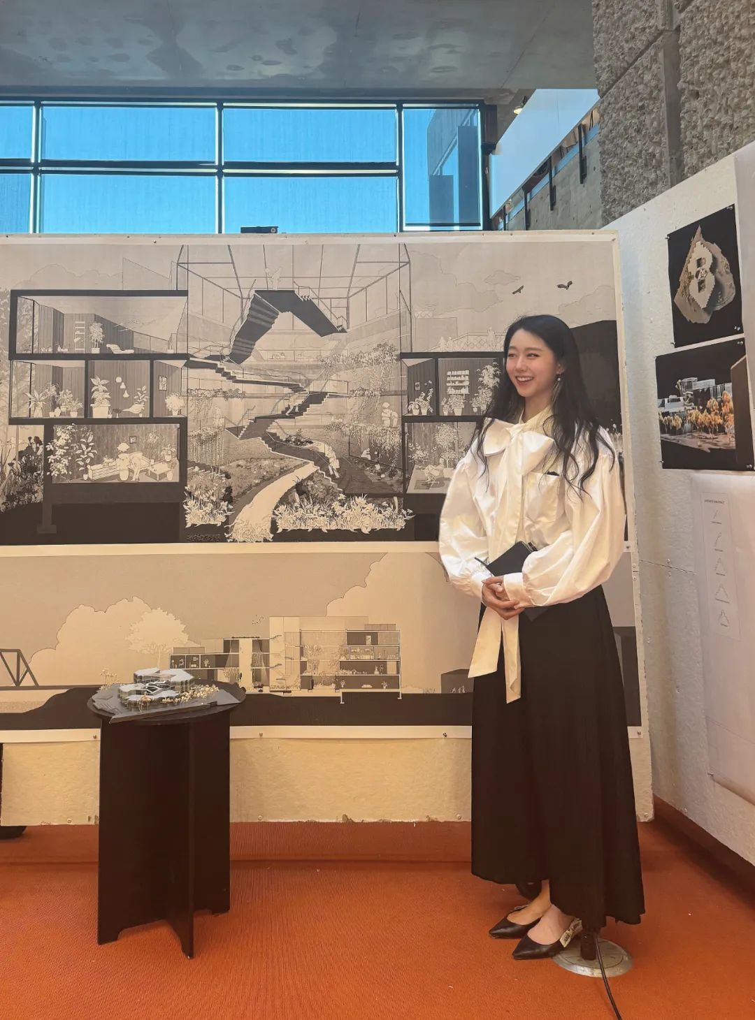 耶鲁研一学姐的一个月极限速出项目！住宅内部贯穿瀑布与水道？人/时间/情感三大动线集成2040年的多户住宅！植物如何激活空间？-12