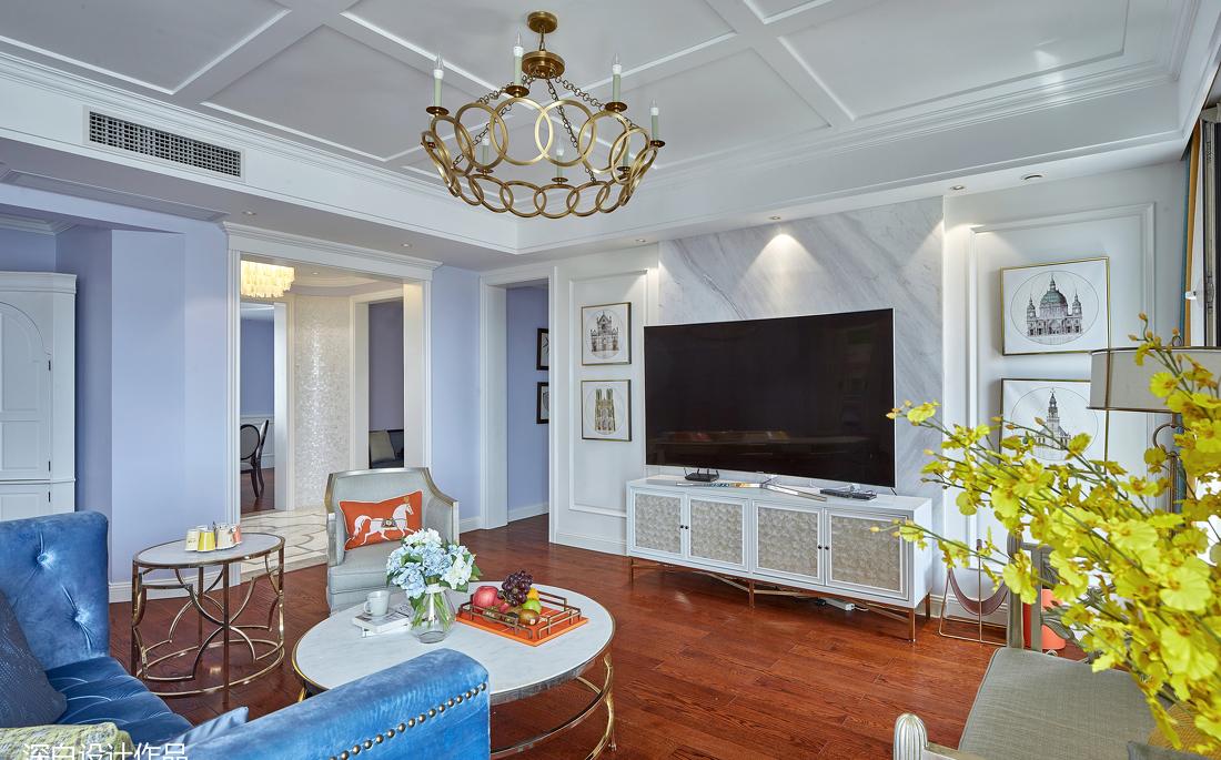 平层丨【深白设计 】美国蝶梦-3