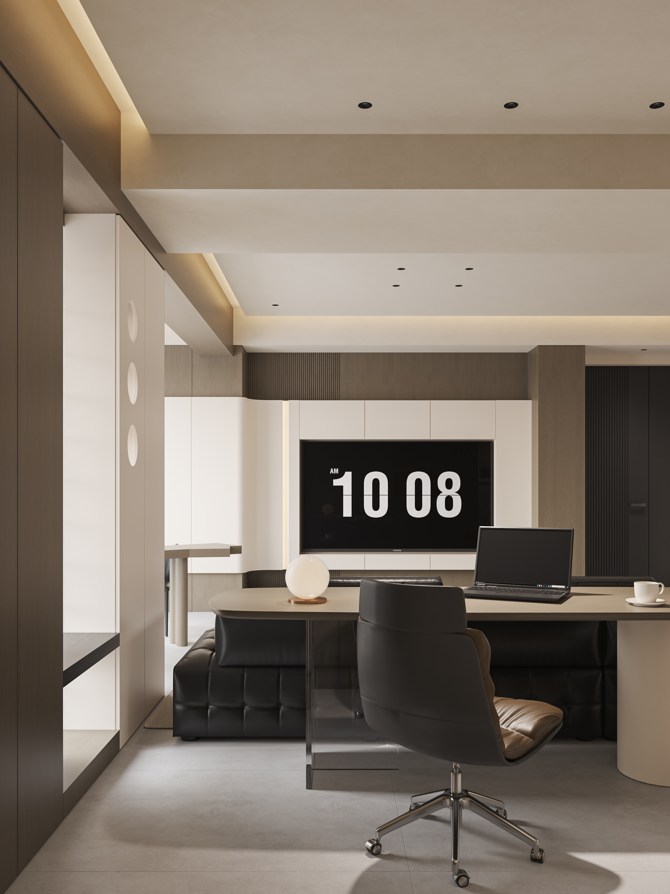 现代客餐厅渲染-16